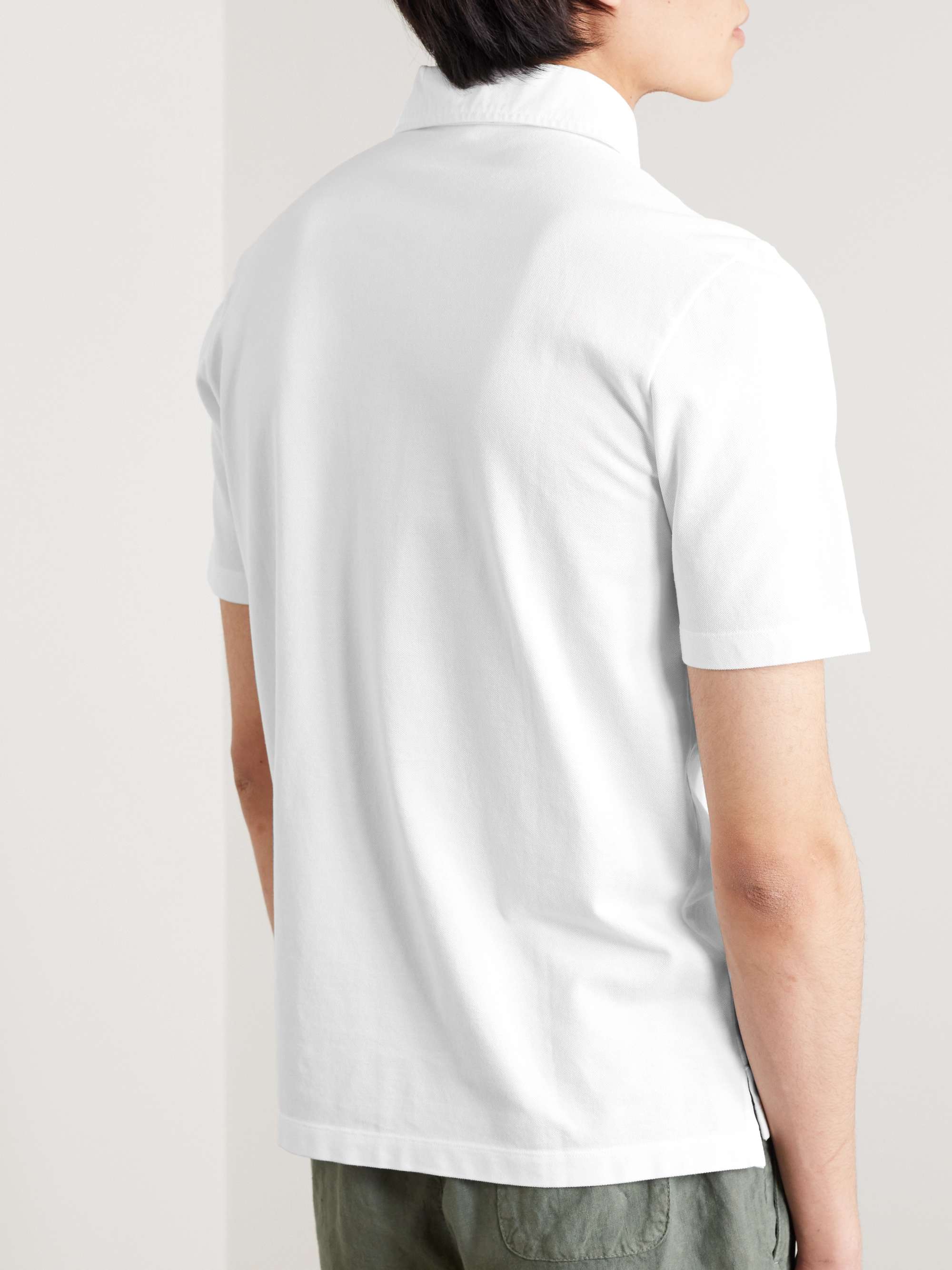 RUBINACCI Cotton-Piqué Polo Shirt