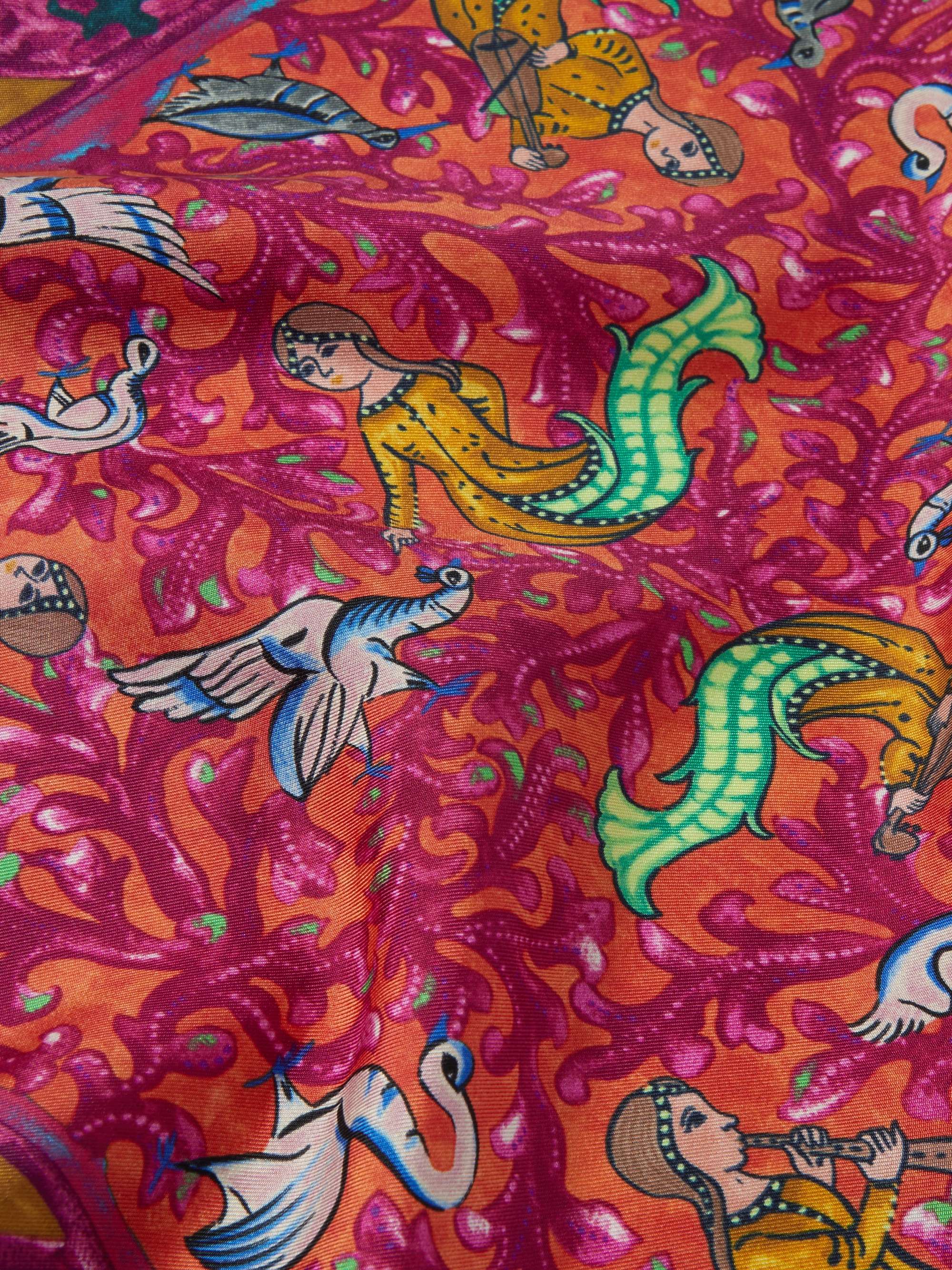 RUBINACCI Printed Silk-Twill Pocket Square