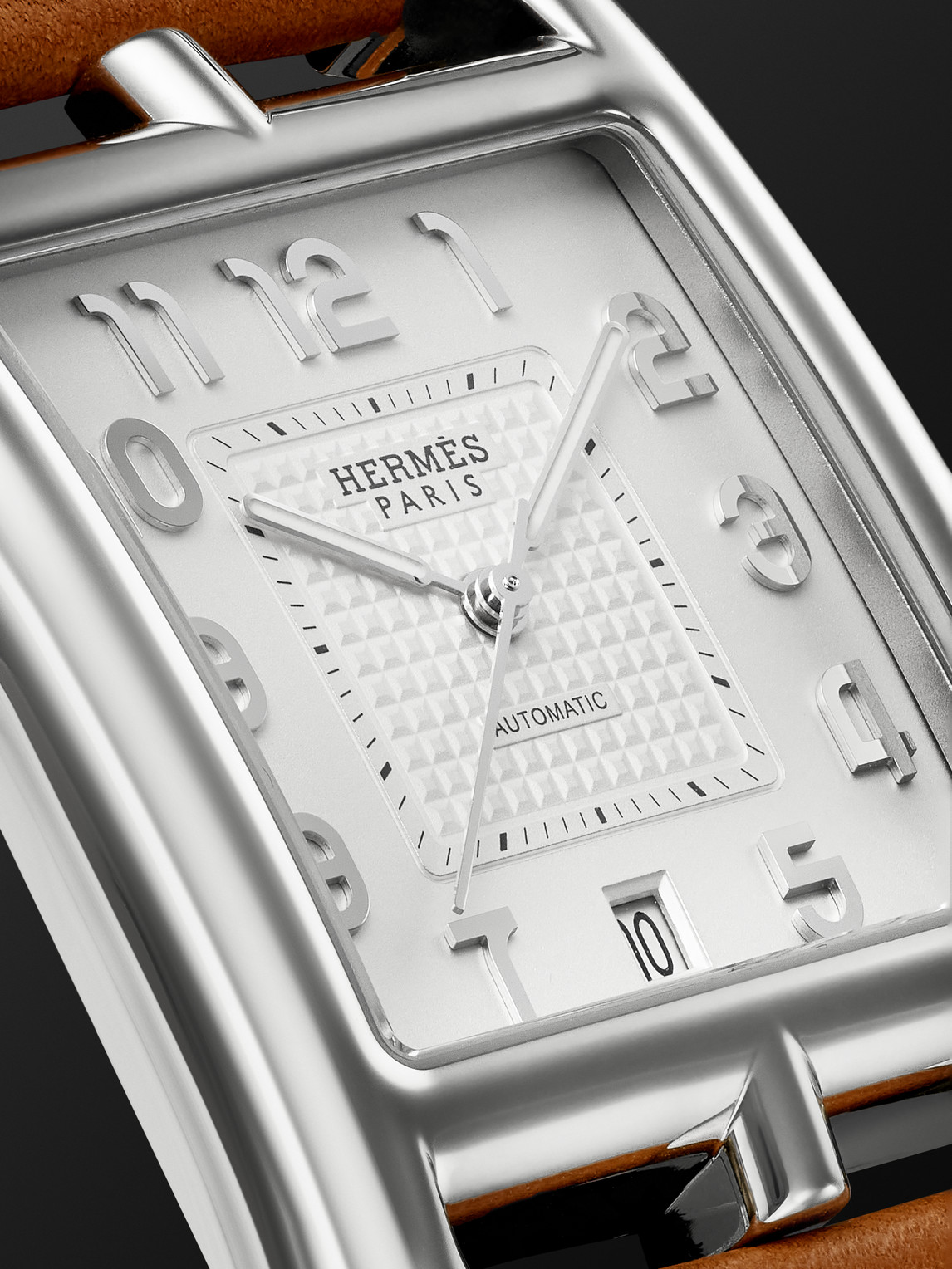Shop Hermès Timepieces Cape Cod Automatic 33mm Stainless Steel And Leather Watch, Ref. No. W055248ww00 In White