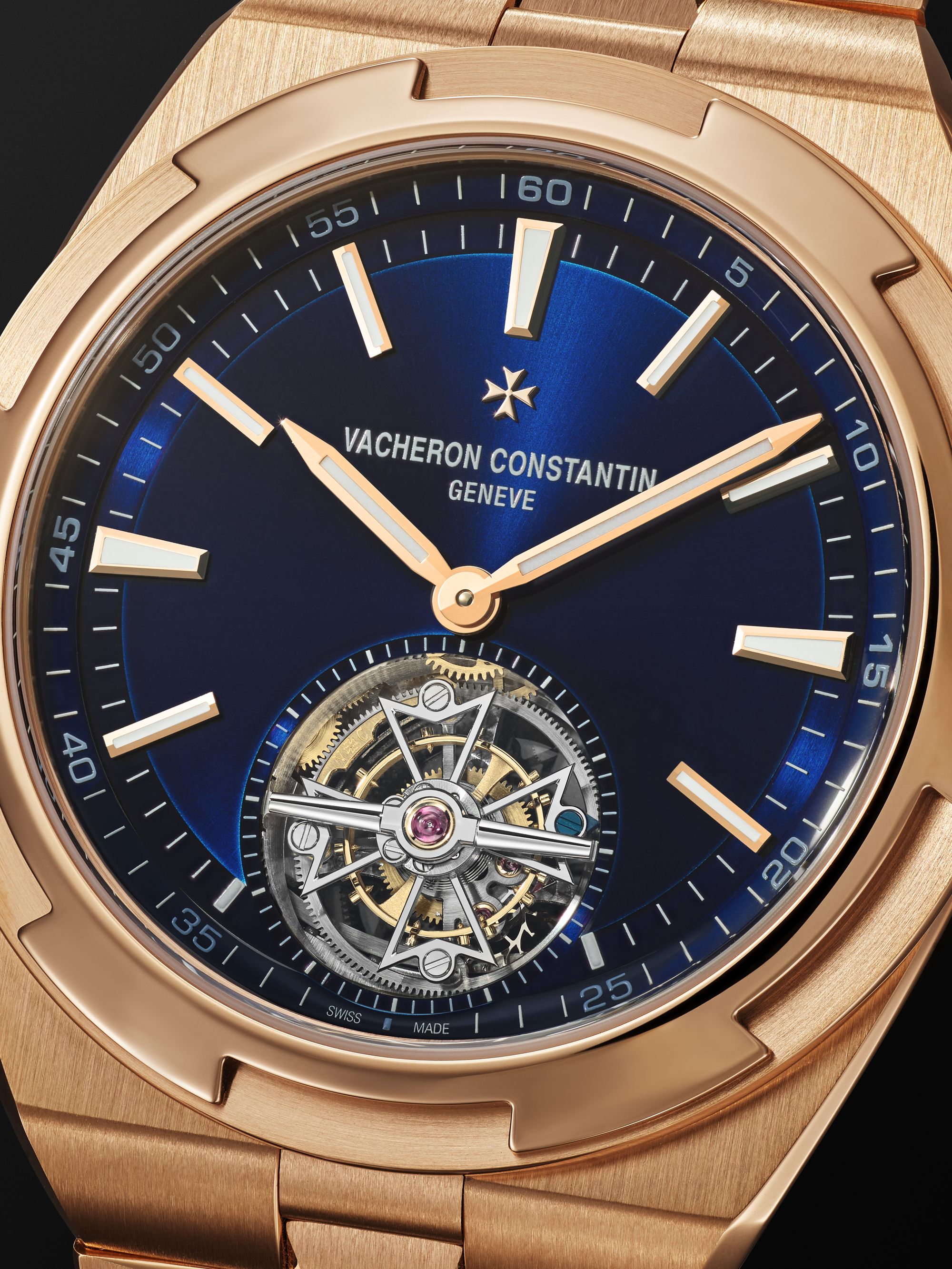 VACHERON CONSTANTIN Overseas Automatic Tourbillon  42.5mm 18-Karat Rose Gold Watch, Ref. No. 6000V/110R-B733