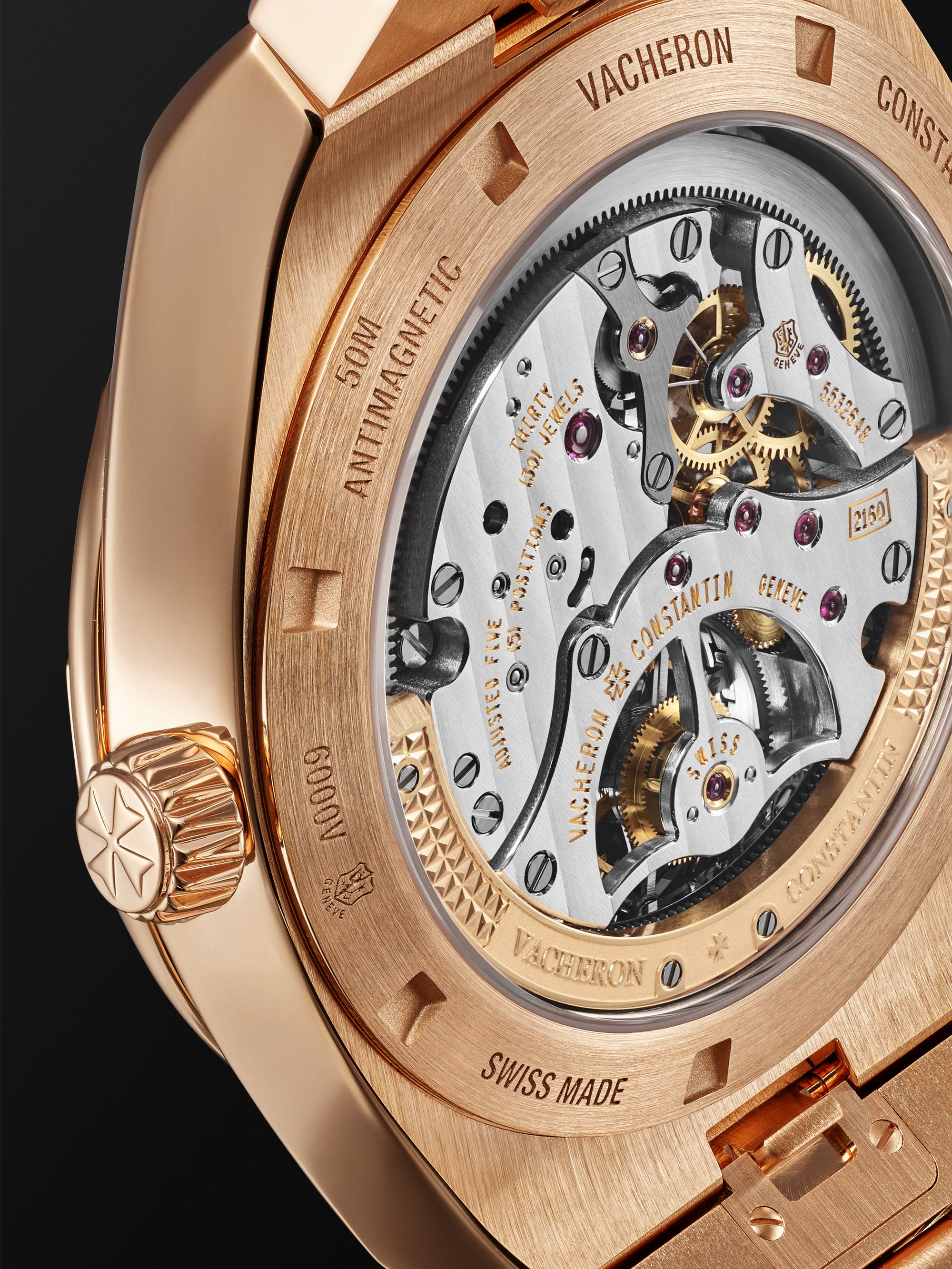 VACHERON CONSTANTIN Overseas Automatic Tourbillon  42.5mm 18-Karat Rose Gold Watch, Ref. No. 6000V/110R-B733