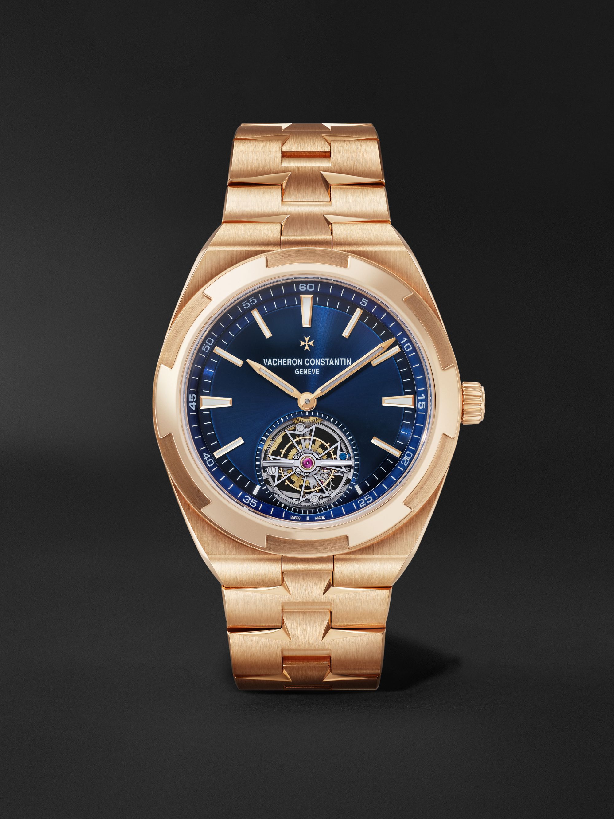 VACHERON CONSTANTIN Overseas Automatic Tourbillon  42.5mm 18-Karat Rose Gold Watch, Ref. No. 6000V/110R-B733