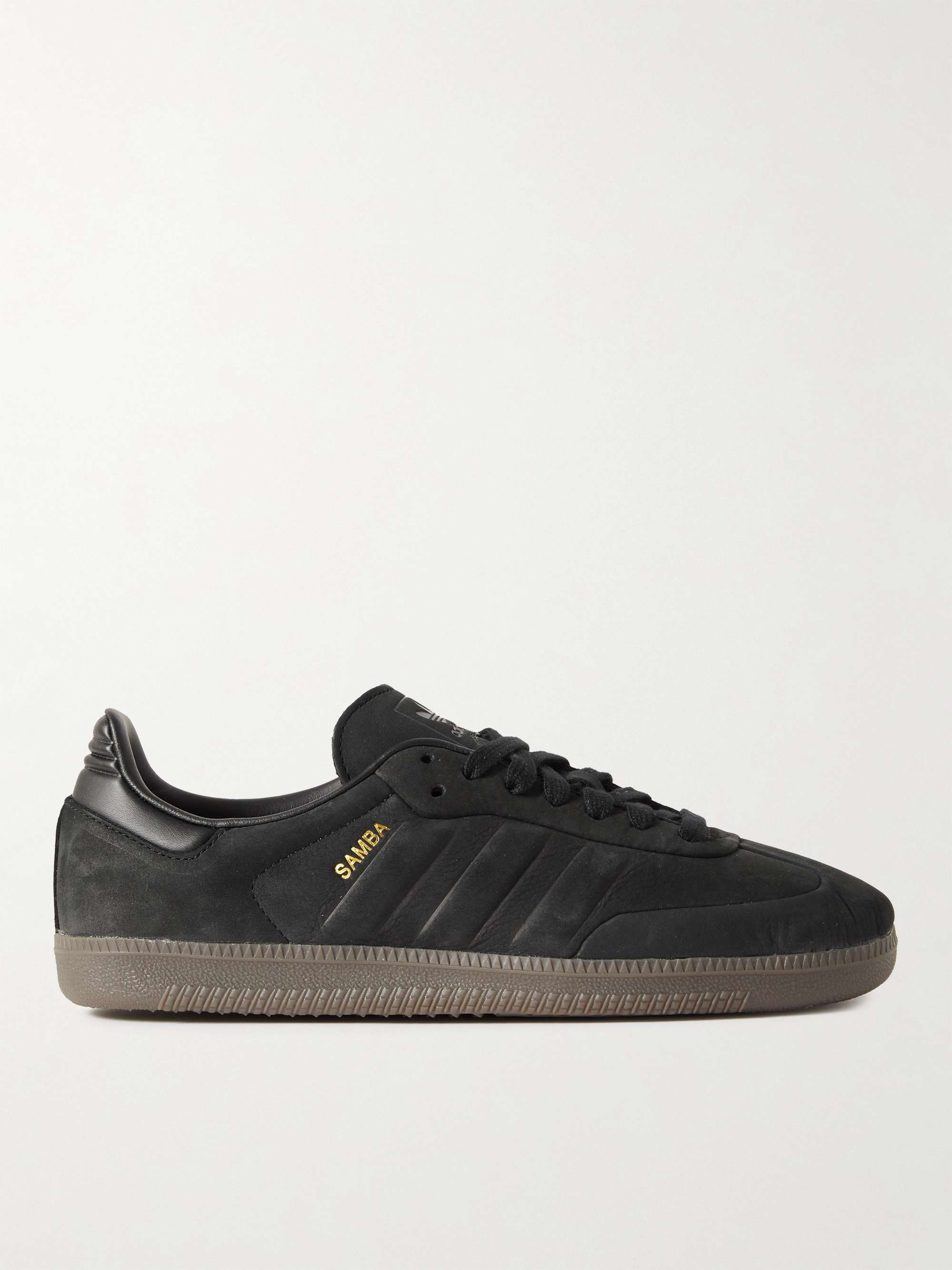 ADIDAS ORIGINALS Samba OG Leather-Trimmed Embossed Nubuck Sneakers for Men