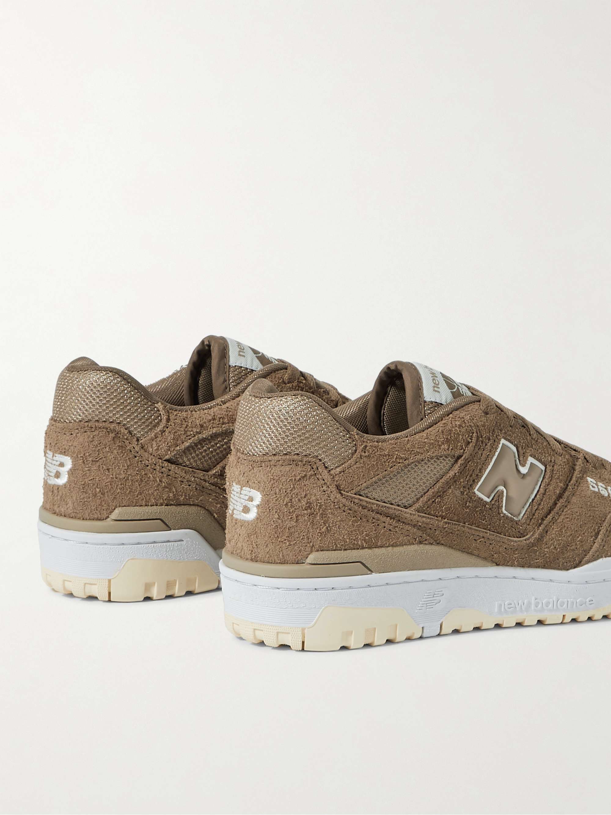 NEW BALANCE 550 Leather-Trimmed Suede and Mesh Sneakers for Men | MR PORTER