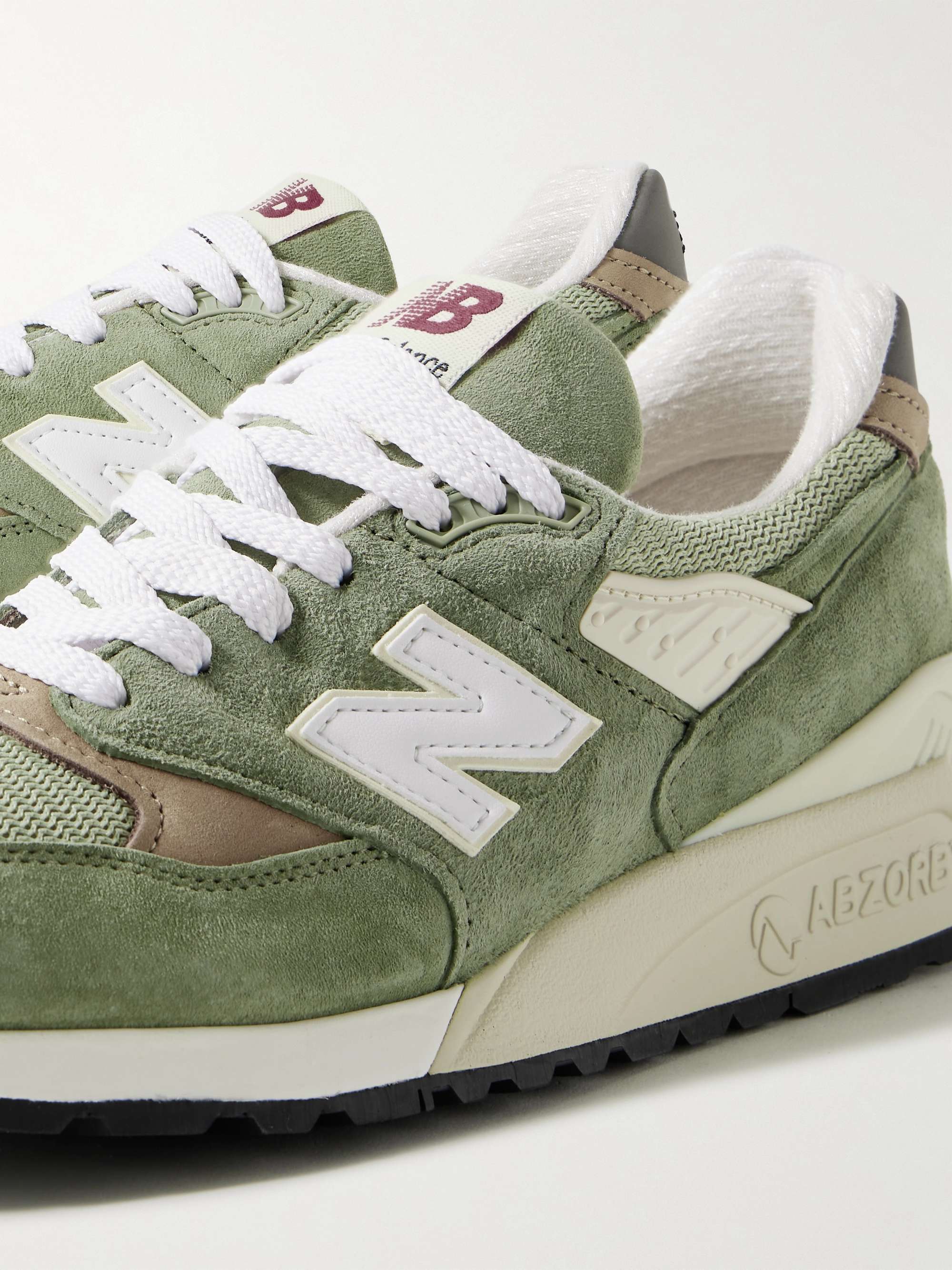 NEW BALANCE 998 Leather- and Rubber-Trimmed Suede and Mesh