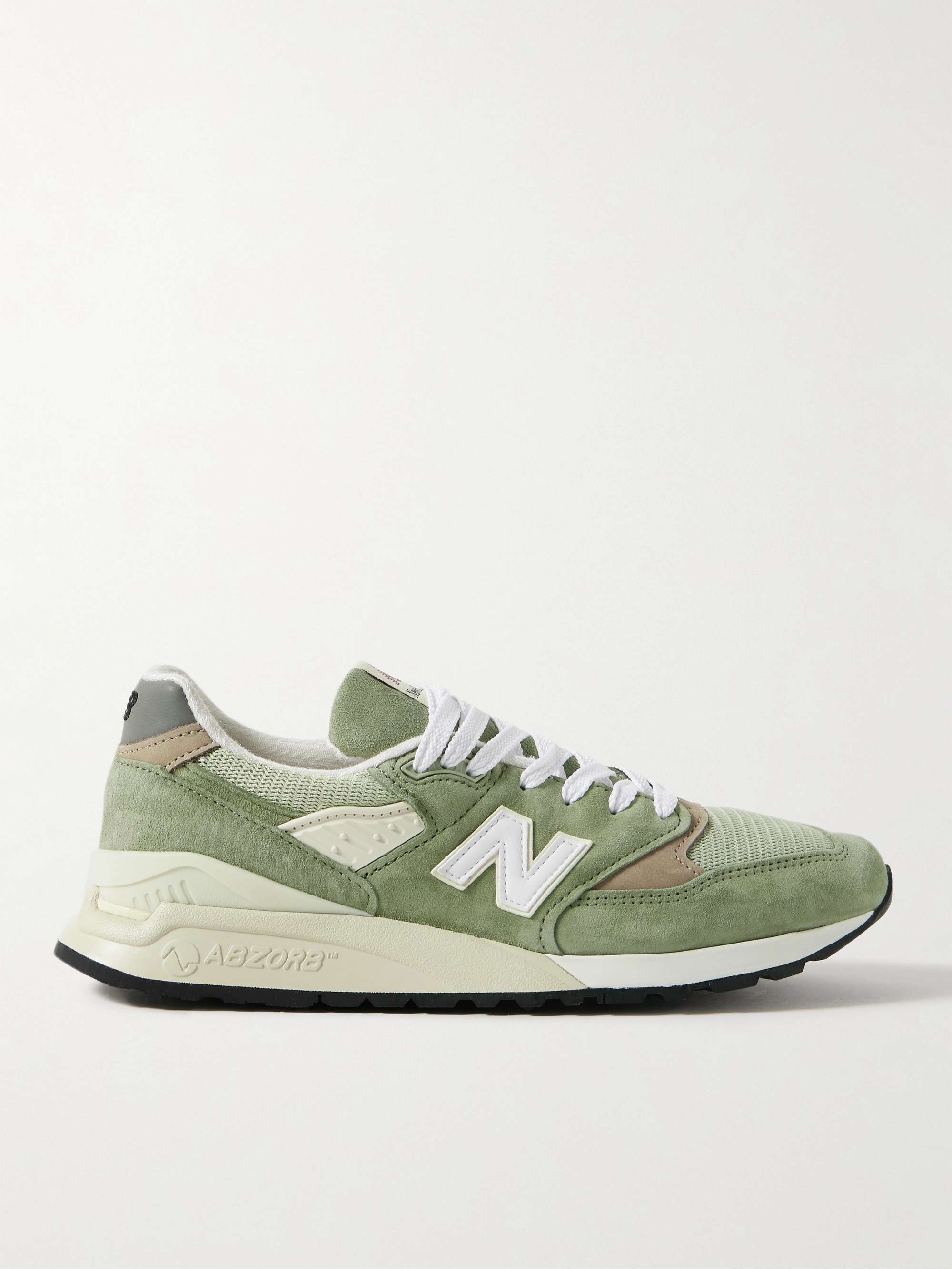 NEW BALANCE 998 Leather- and Rubber-Trimmed Suede and Mesh