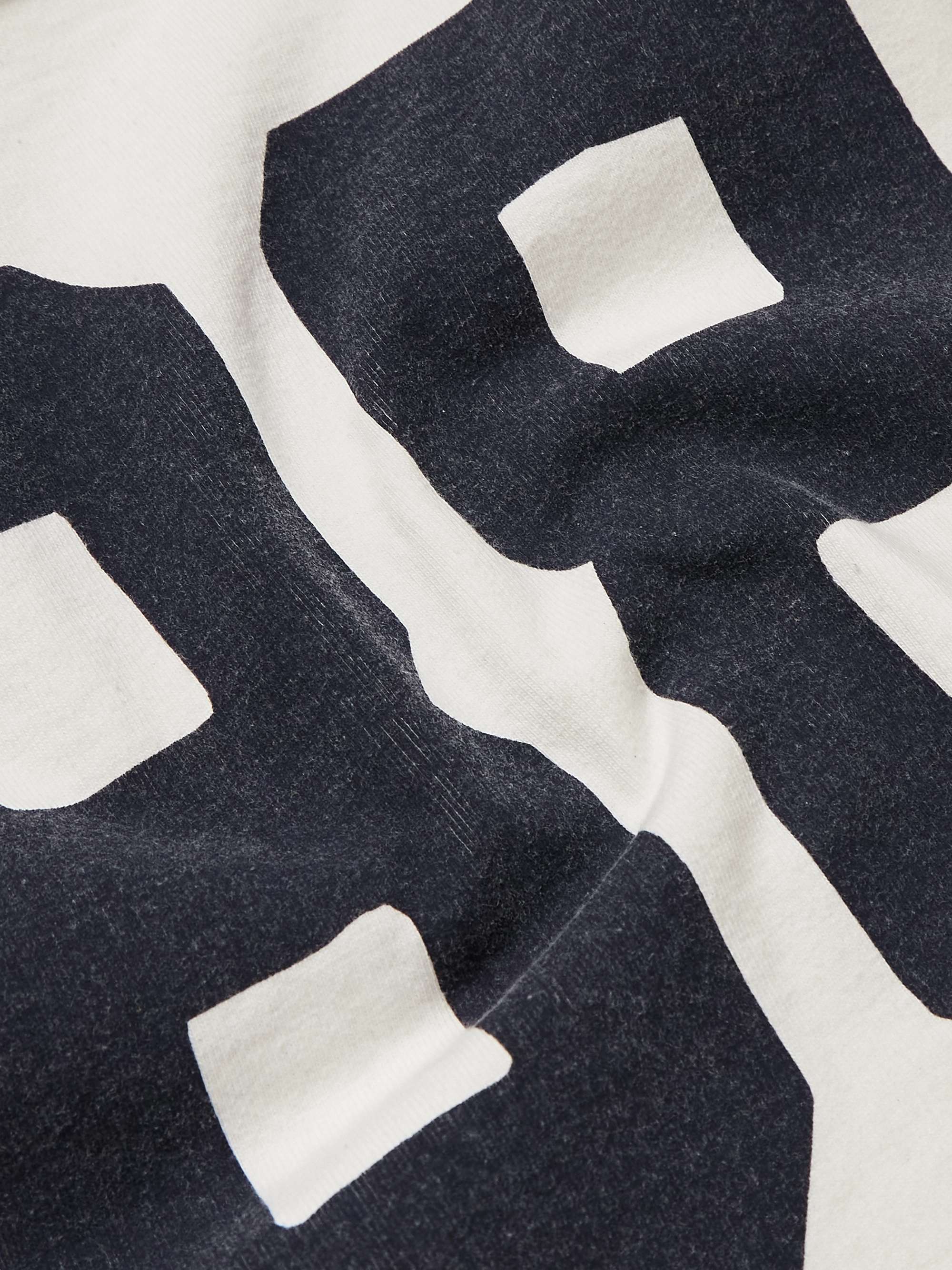 KAPITAL Printed Striped Cotton-Jersey T-Shirt