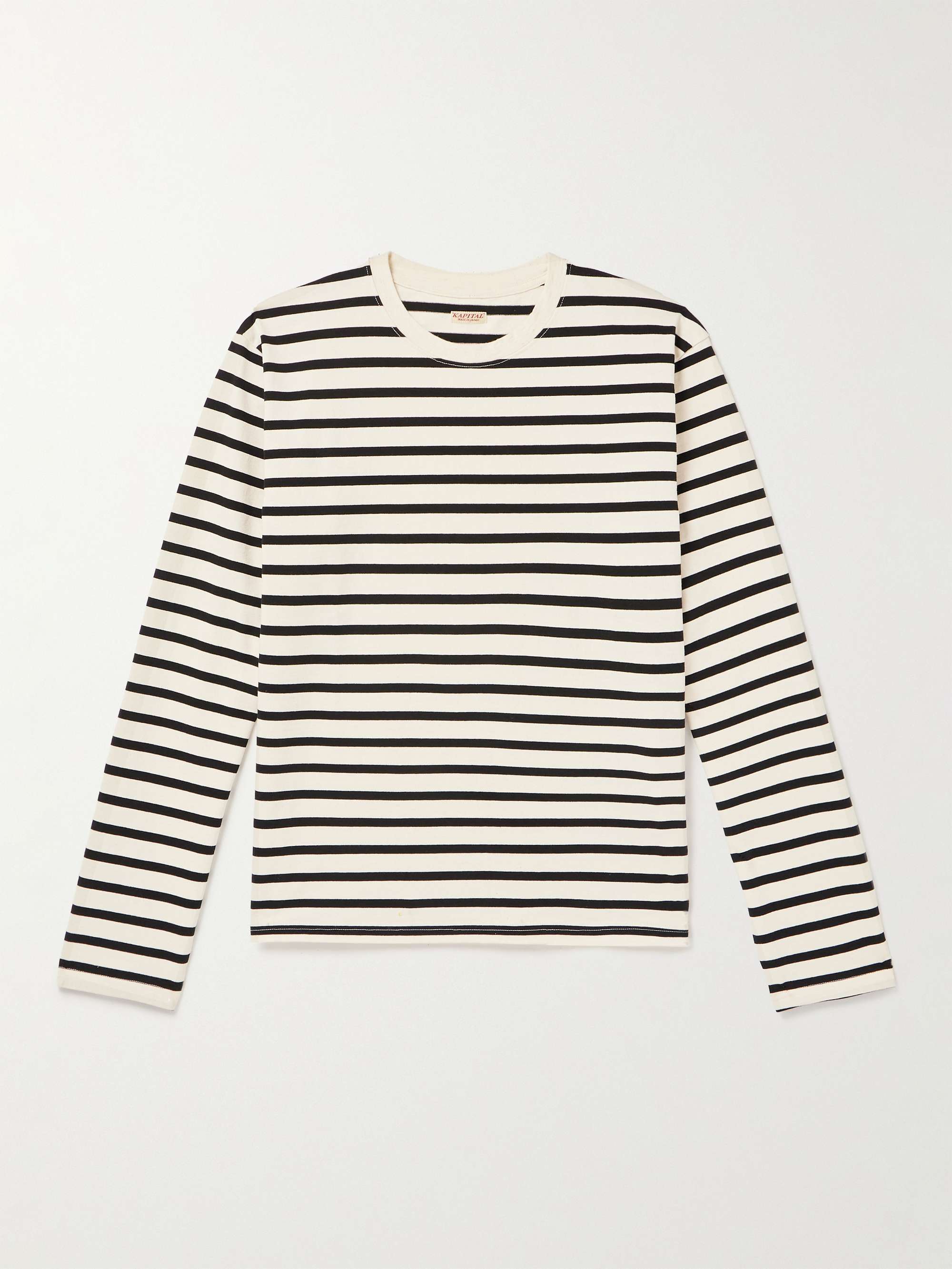 KAPITAL Printed Striped Cotton-Jersey T-Shirt for Men | MR PORTER