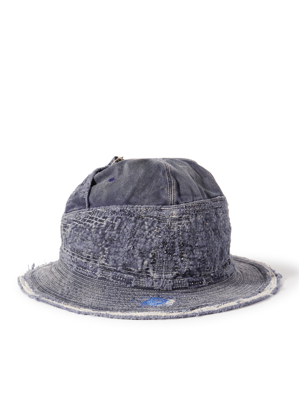 The Old Man and the Sea Distressed Buckled Cotton-Twill Bucket Hat