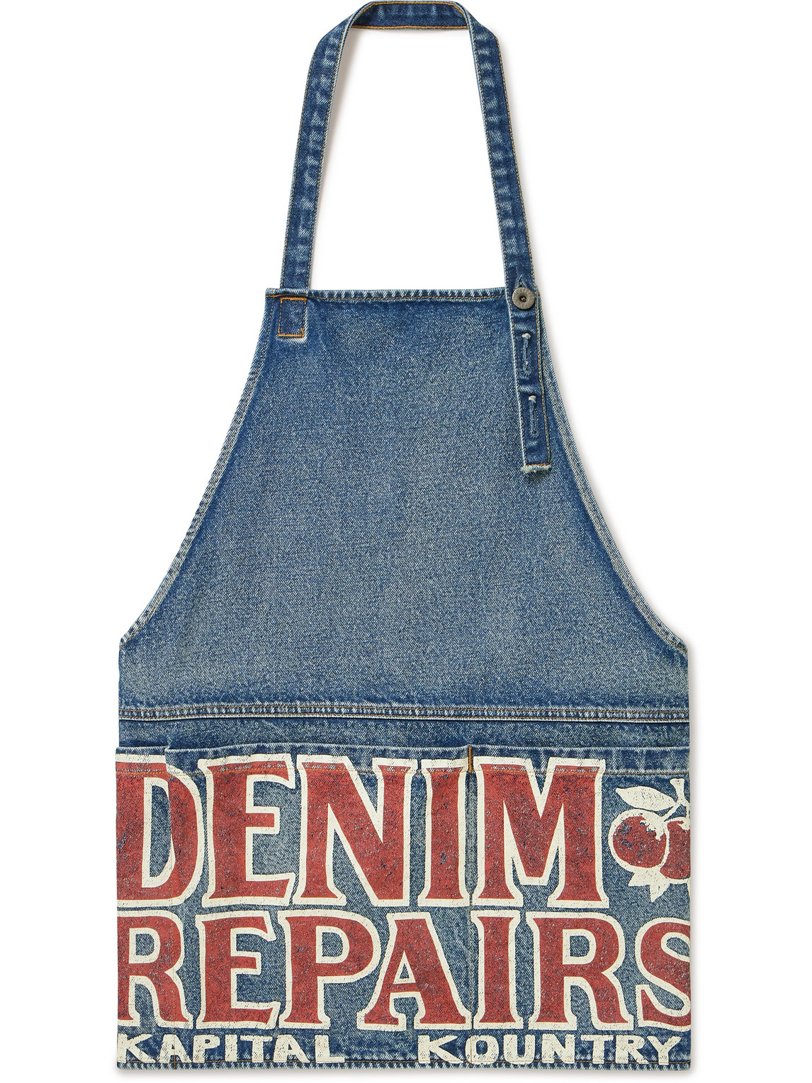 KAPITAL Logo-Print Denim Apron | Smart Closet