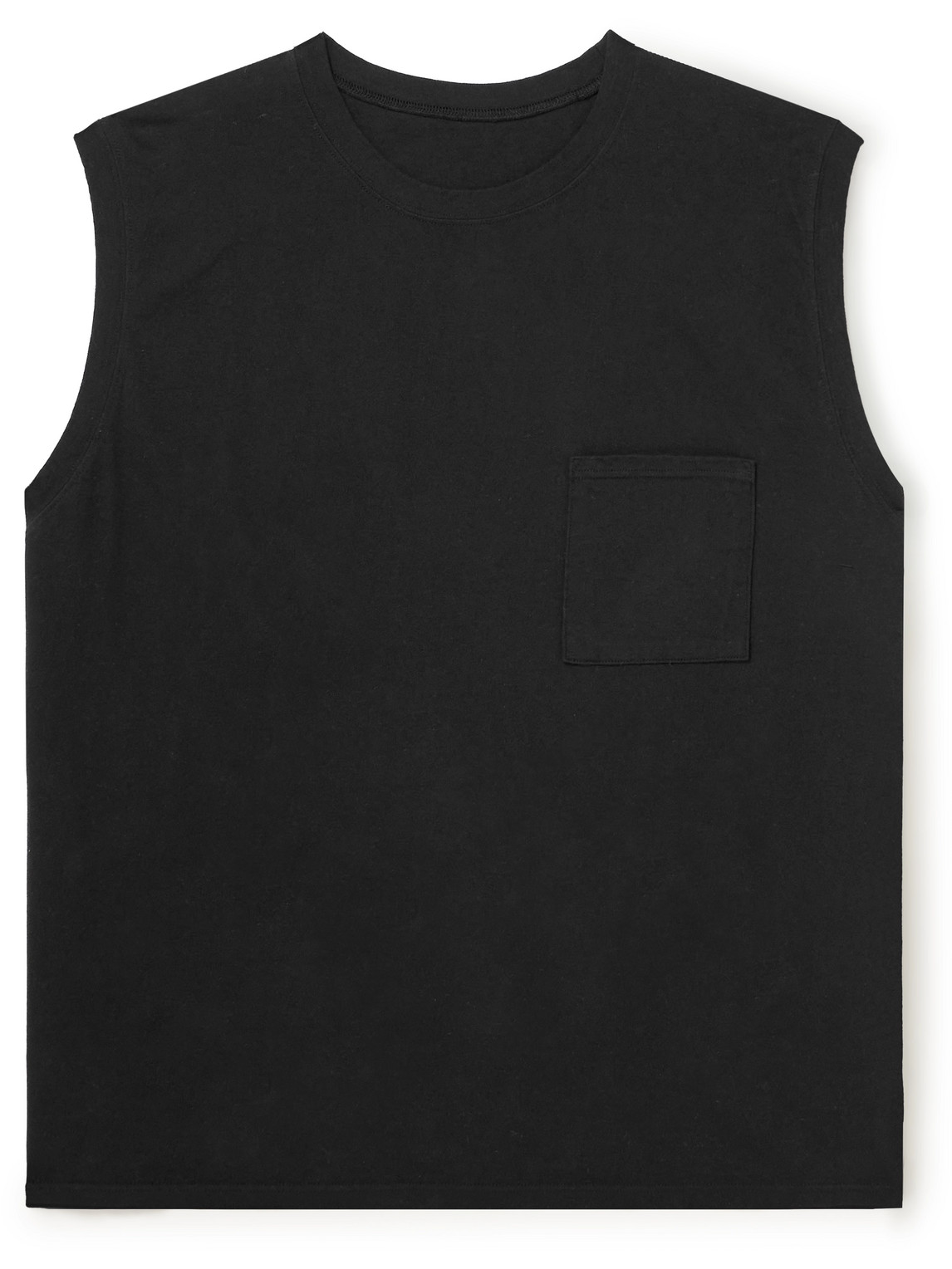 Kapital Logo-appliquéd Cotton-jersey Tank Top In Black
