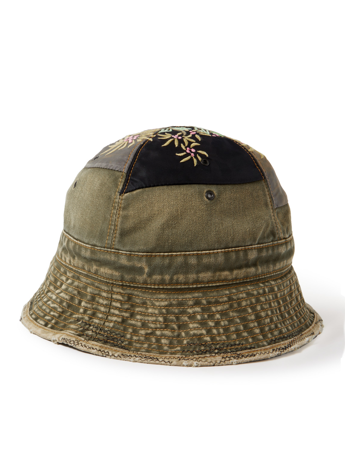 KAPITAL LogoAppliquéd BandanaPrint CottonVoile Bucket Hat Men