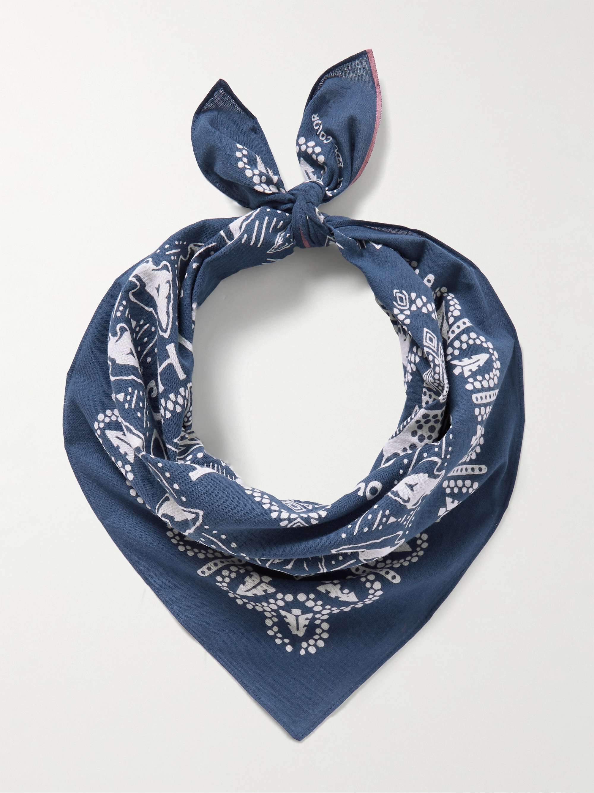 KAPITAL Fastcolor Printed Selvedge Cotton-Voile Bandana
