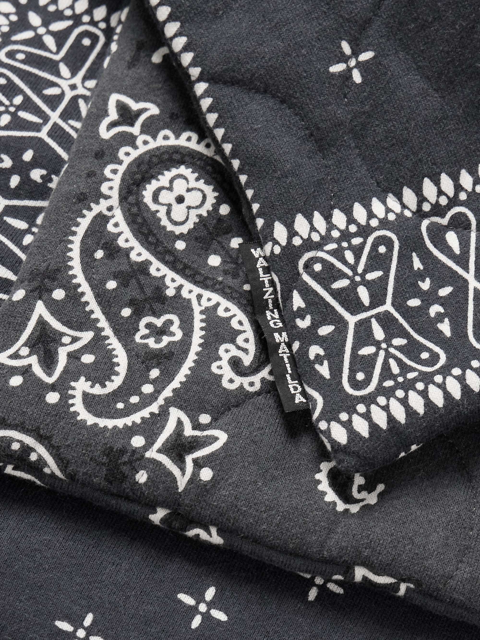 KAPITAL Tie-Detailed Quilted Bandana-Print Cotton-Jersey Hoodie for Men ...