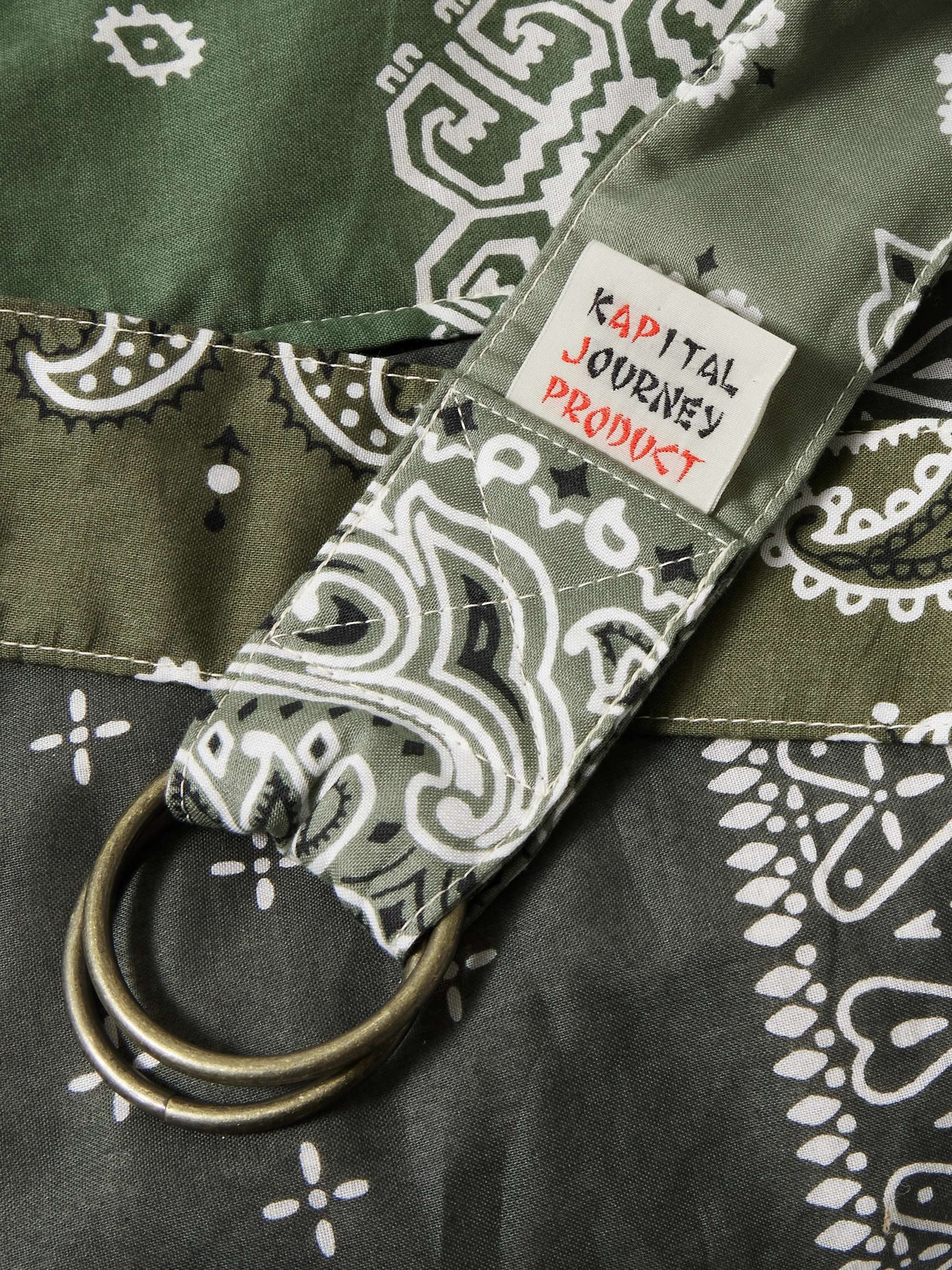 KAPITAL Bandana-Print Cotton Belt Bag