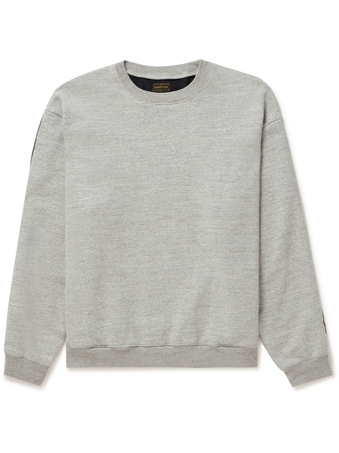 Kapital Patchwork Cotton-blend Jersey Sweatshirt In Grey
