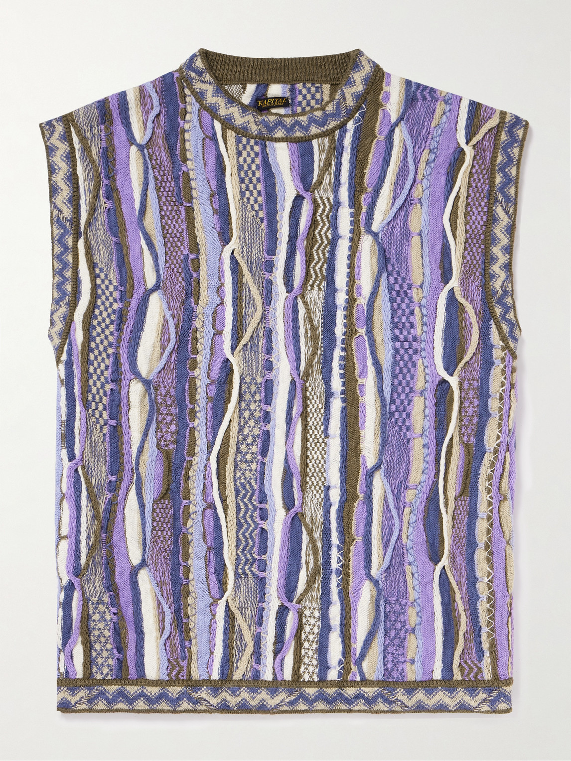 Kapital Cotton Sweater Vest In Purple
