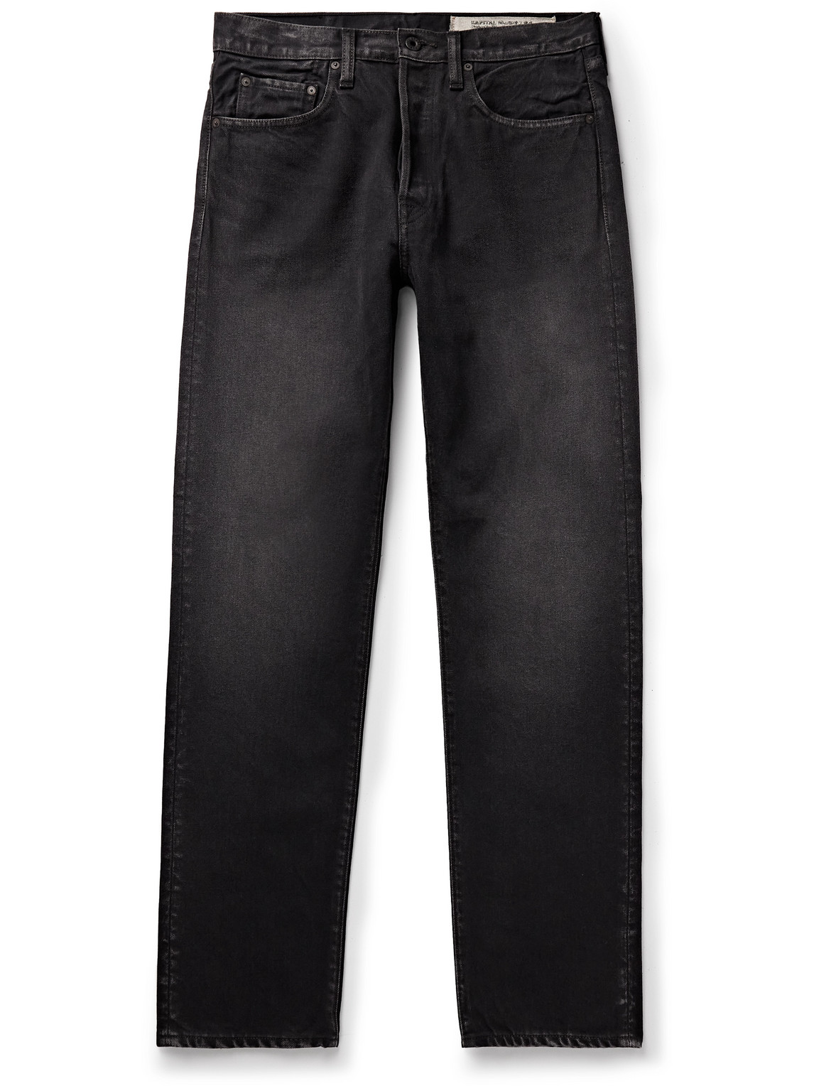 Kapital Slim-fit Straight-leg Stone-washed Jeans In Black