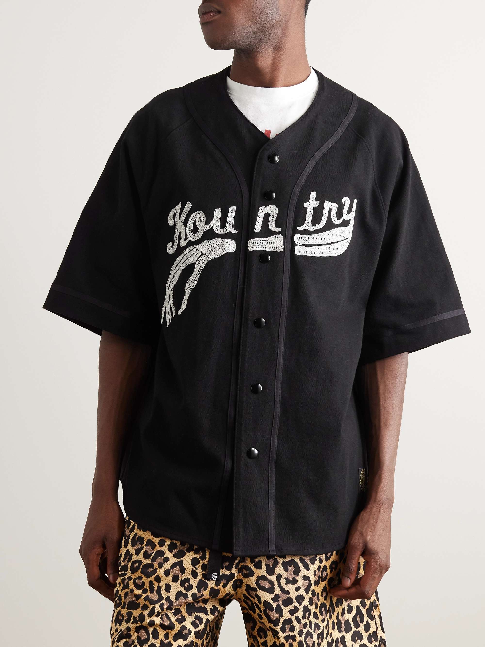 KAPITAL Oversized Logo-Appliquéd Cotton-Jersey Shirt for Men | MR PORTER