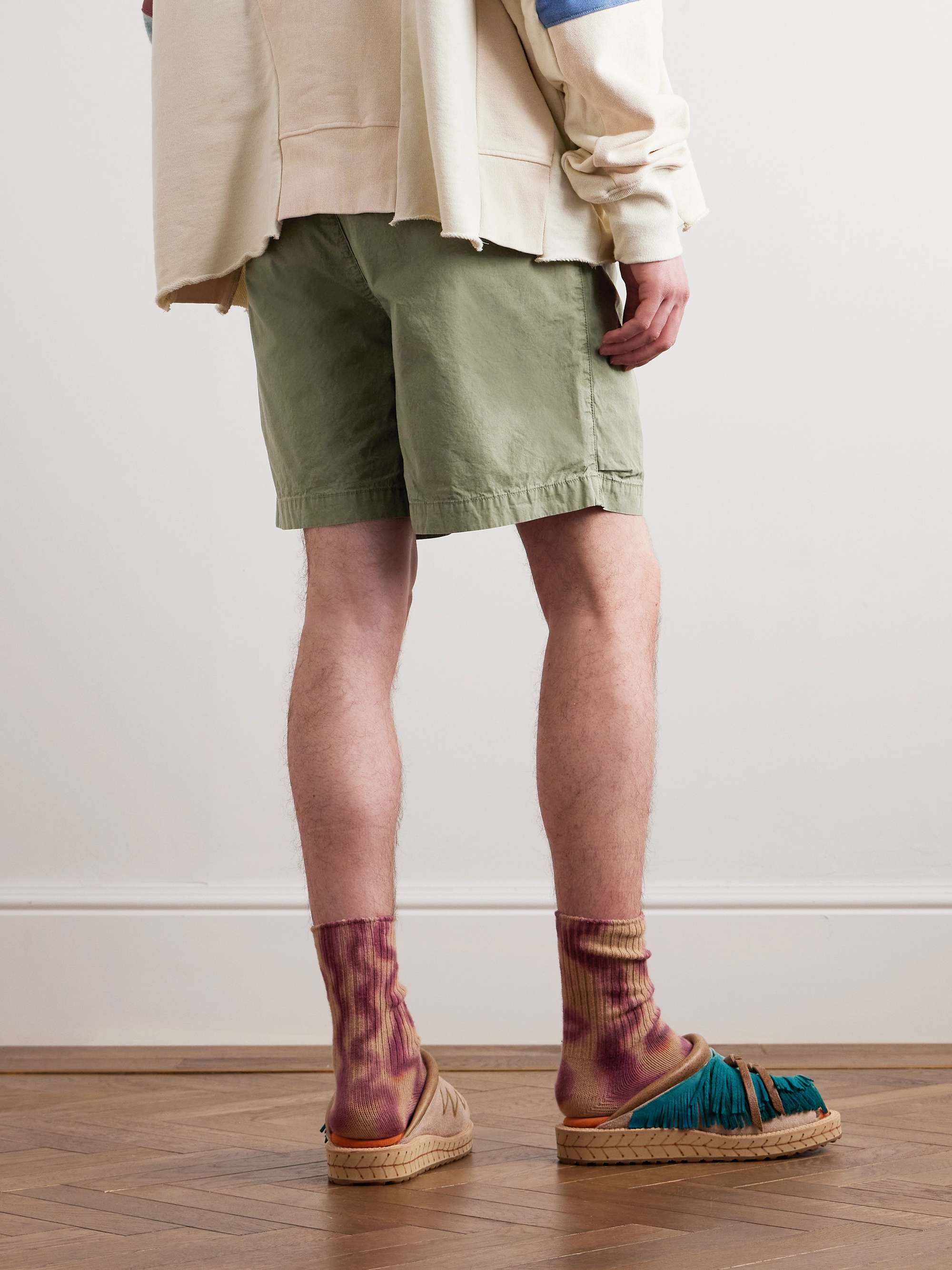 KAPITAL Surf Cowboy Straight-Leg Cotton Shorts
