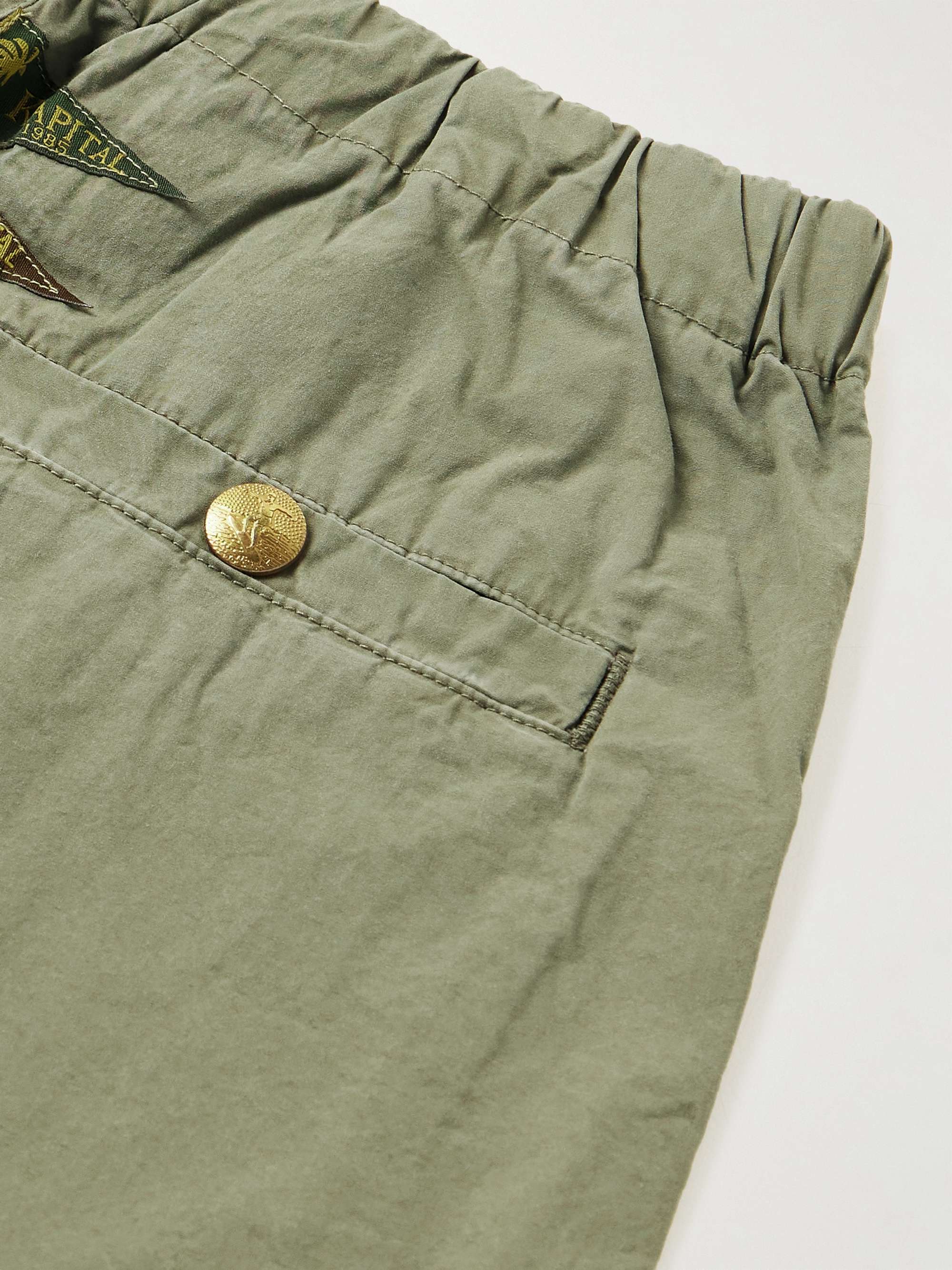 KAPITAL Surf Cowboy Straight-Leg Cotton Shorts