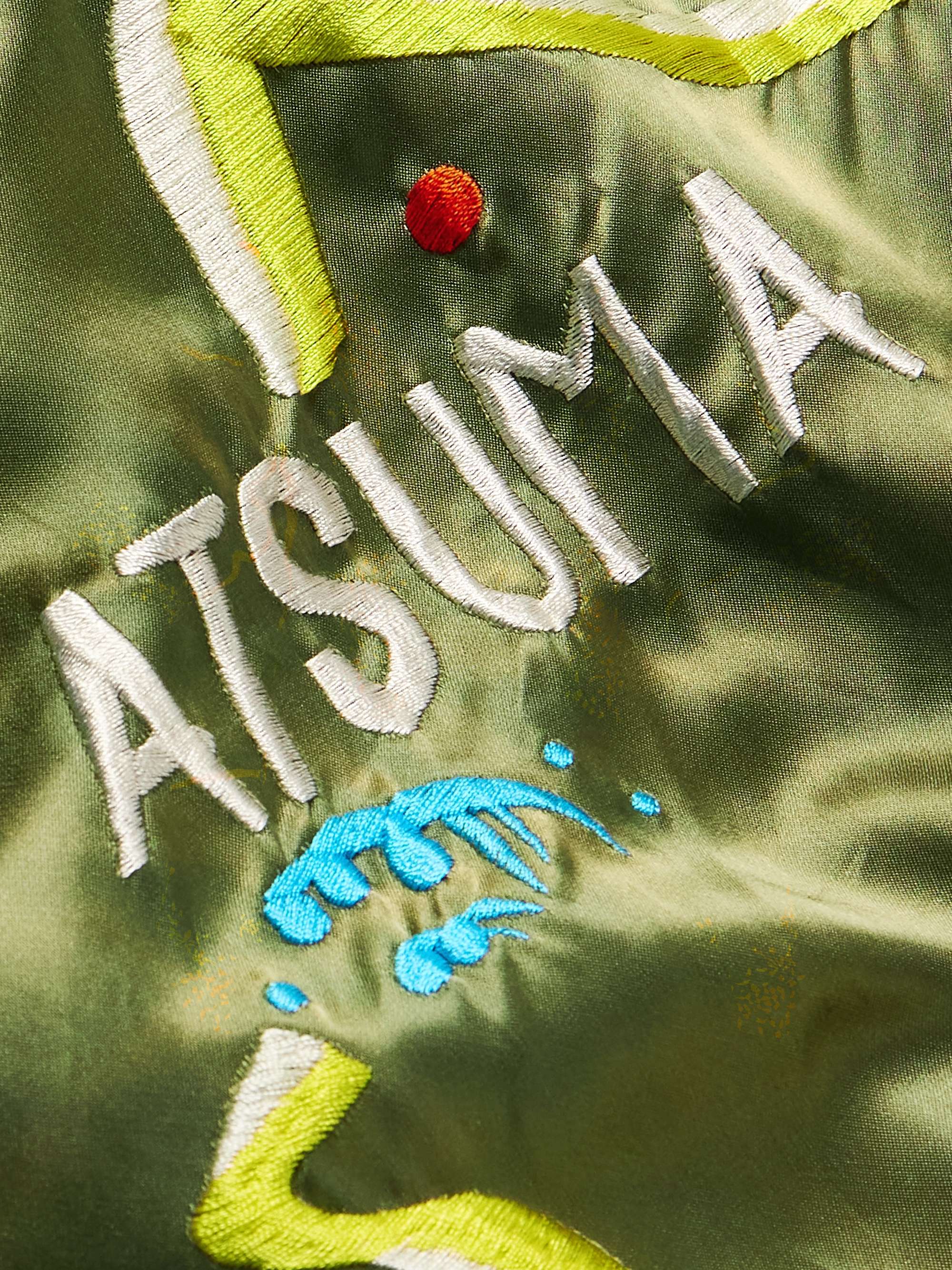 KAPITAL J-Wave Embroidered Satin Jacket