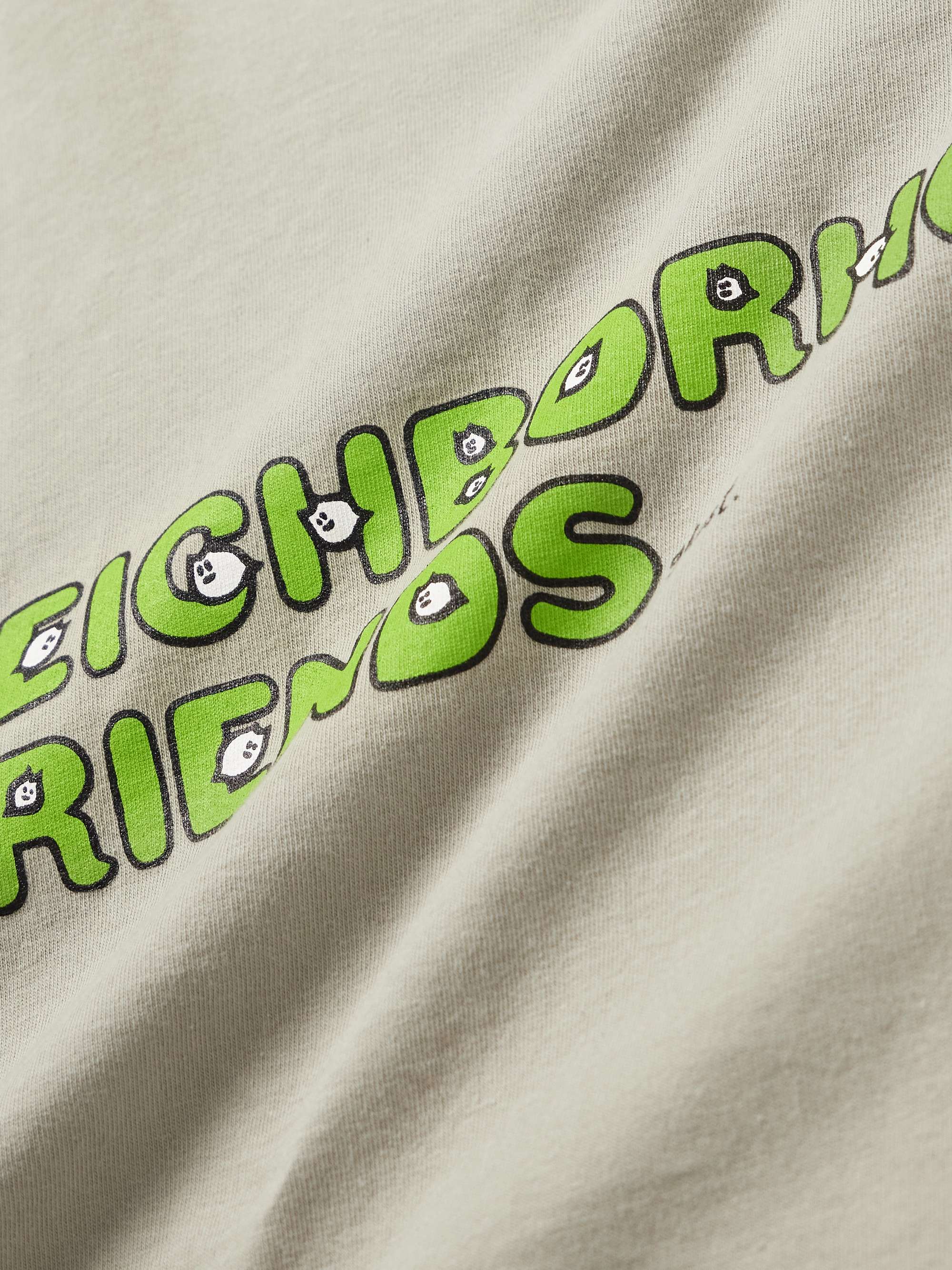 NEIGHBORHOOD + ghost Printed Cotton-Jersey T-Shirt