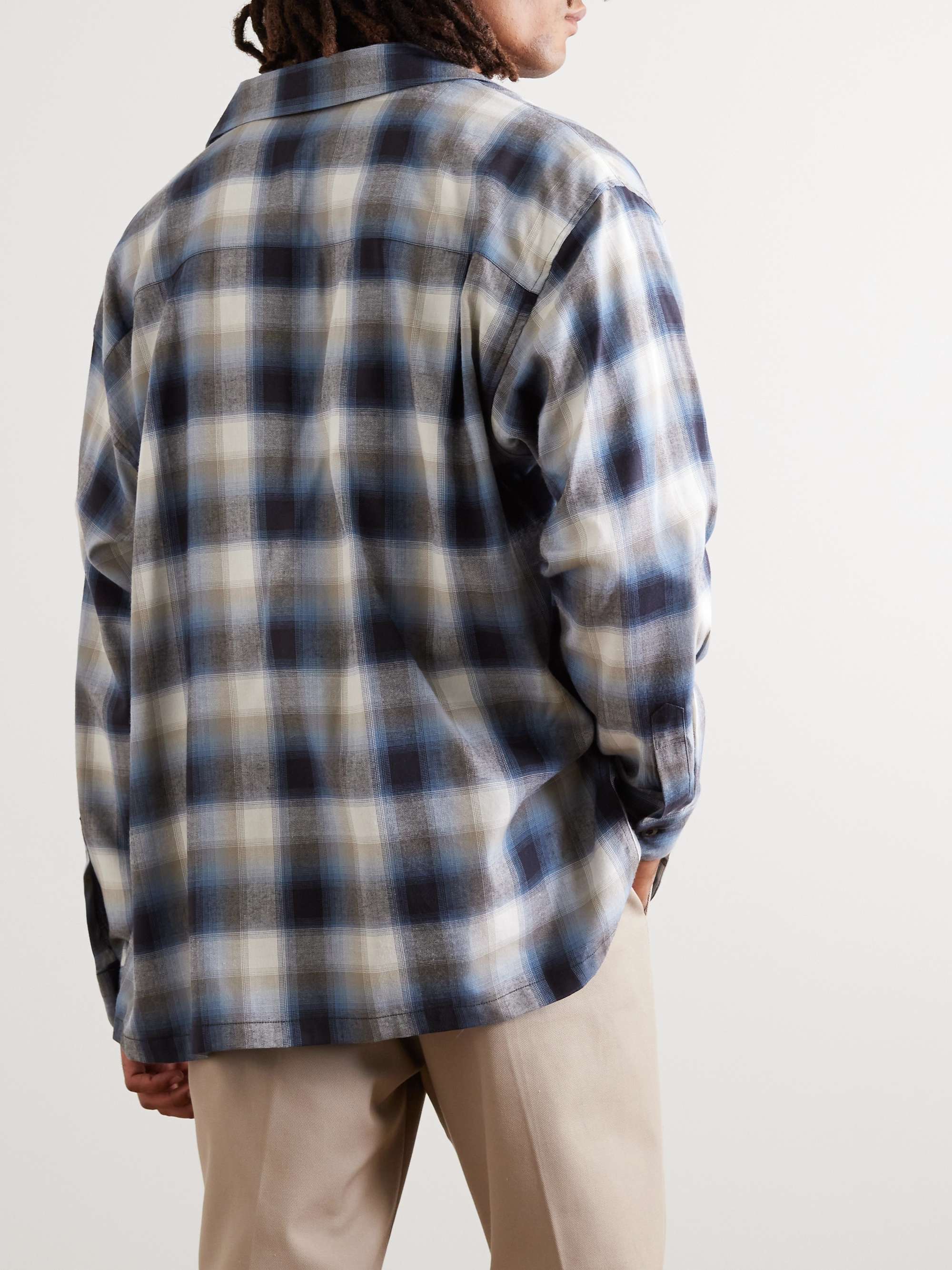 NEIGHBORHOOD Checked Cotton-Blend Flannel Shirt