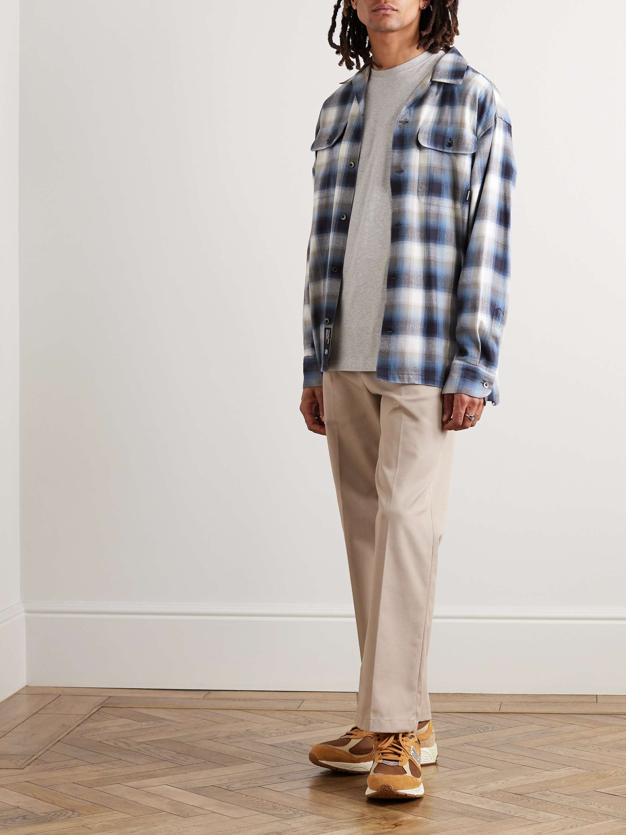 NEIGHBORHOOD Checked Cotton-Blend Flannel Shirt for Men | MR PORTER