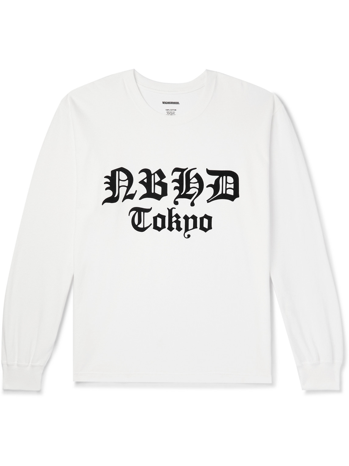 Flocked Cotton-jersey T-shirt In White