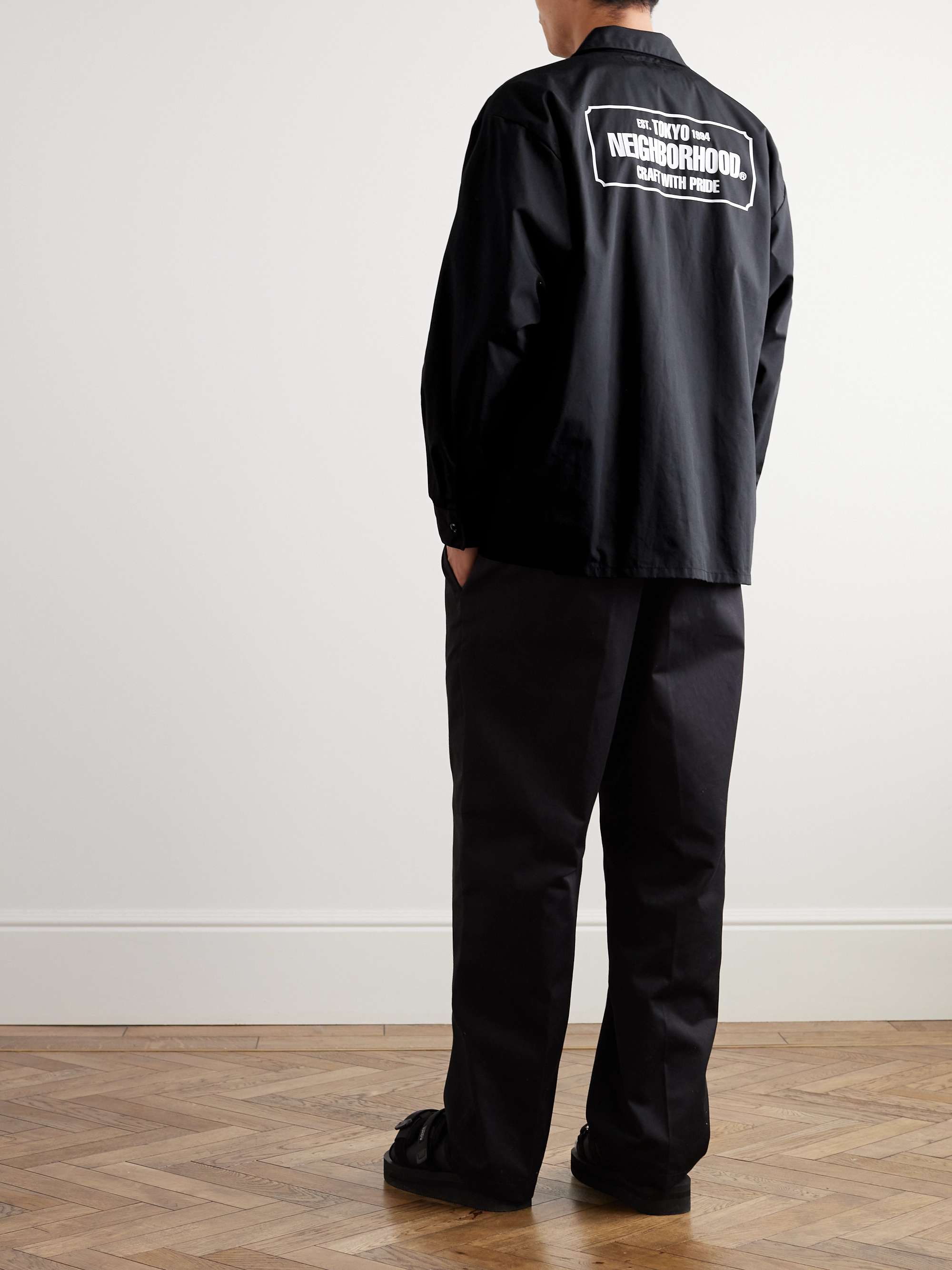 NEIGHBORHOOD Logo-Print Canvas Shirt