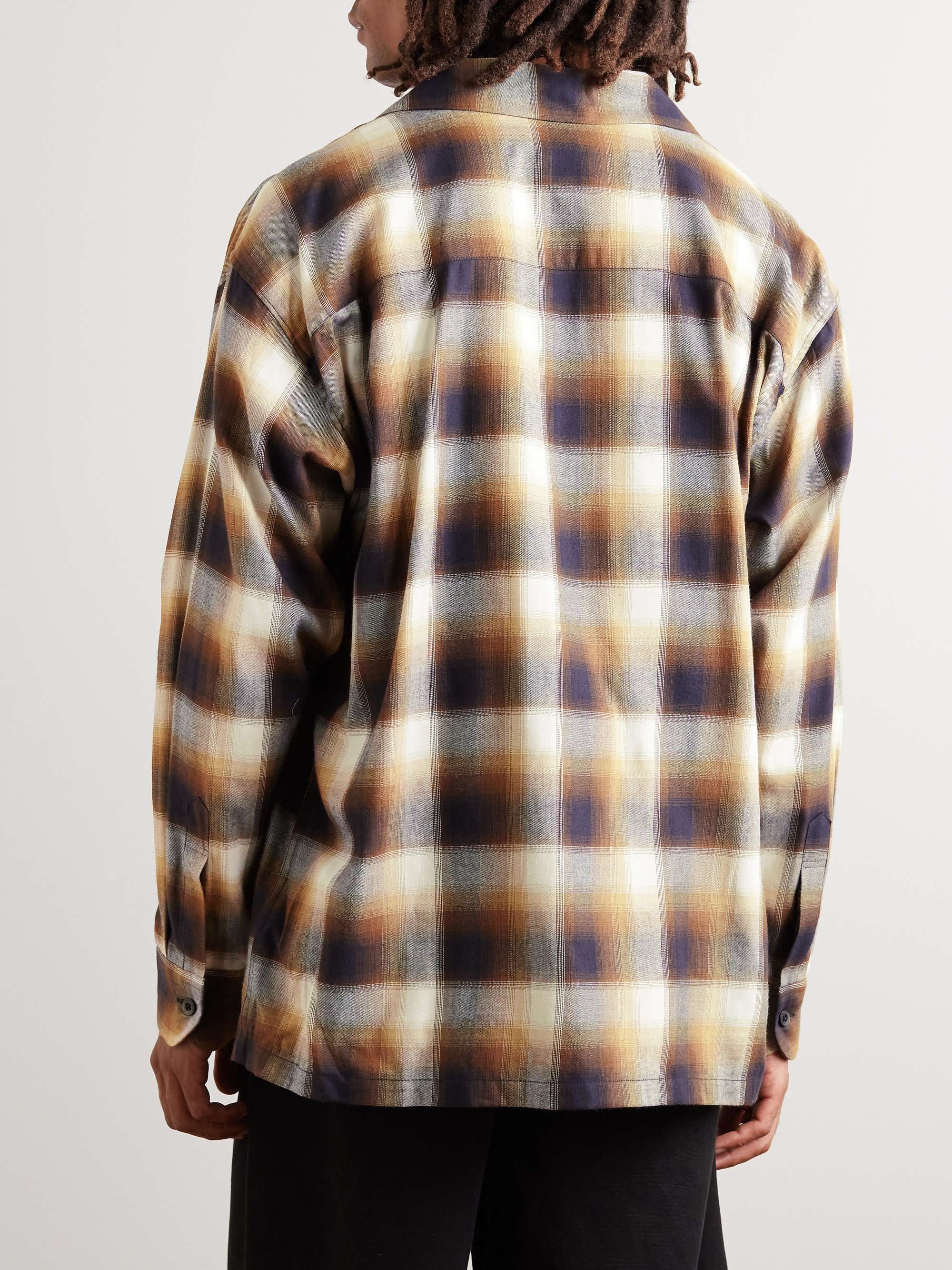 NEIGHBORHOOD Checked Cotton-Blend Flannel Shirt