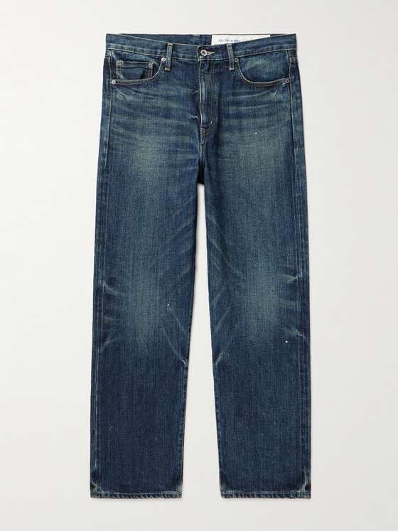 mrporter.com | Leather-Trimmed Jeans