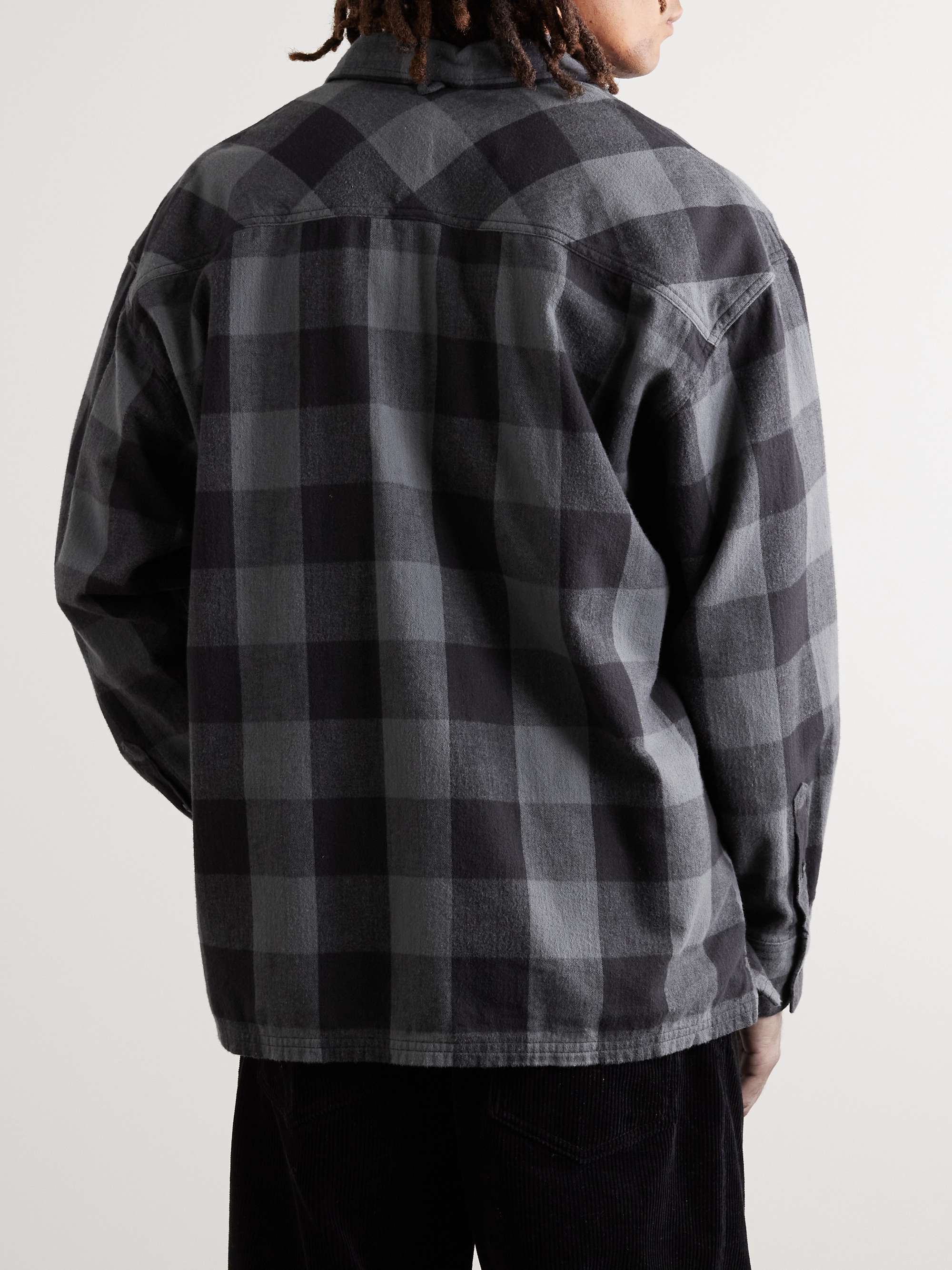 NEIGHBORHOOD Checked Brushed Cotton-Flannel Shirt