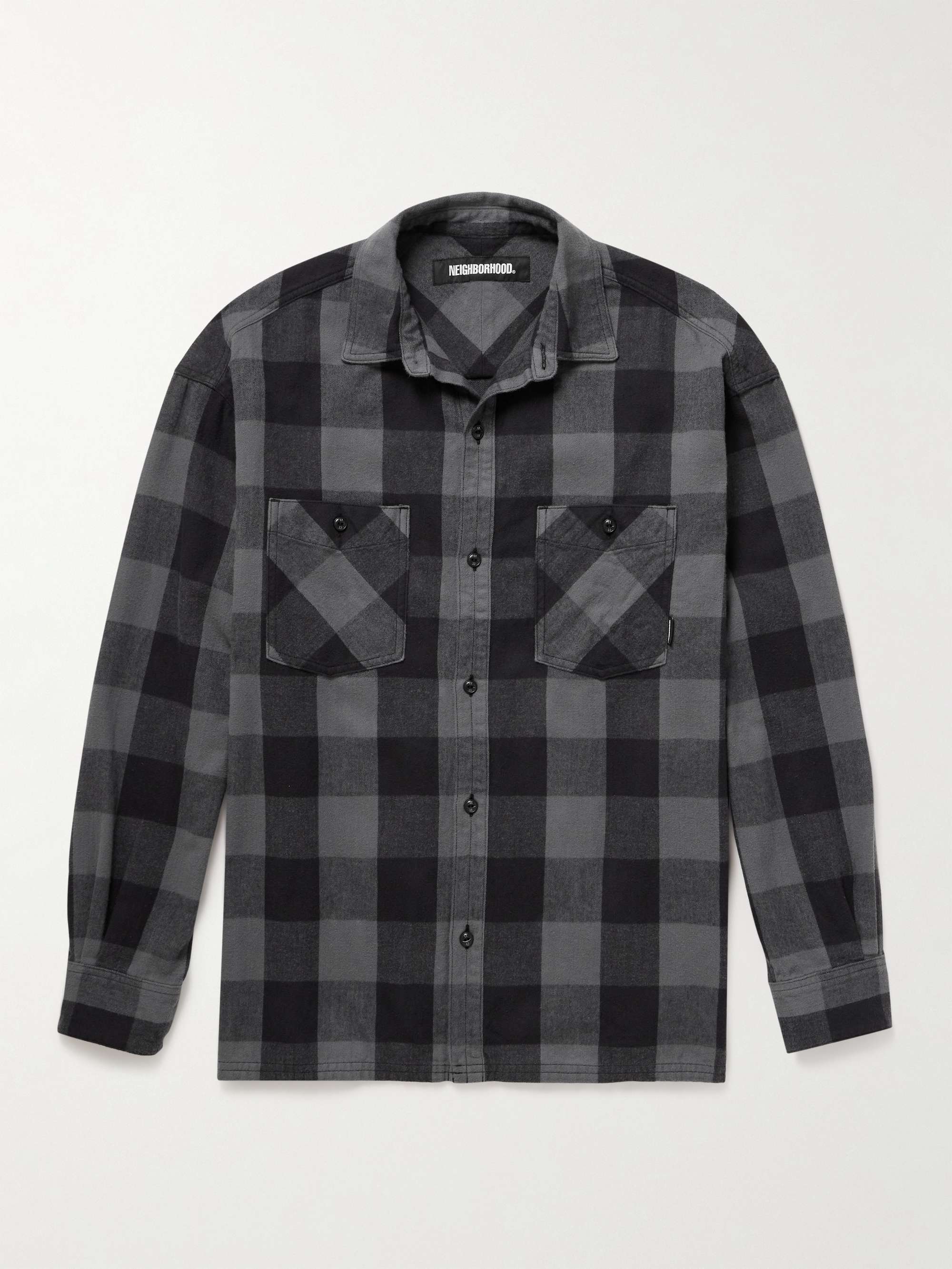 NEIGHBORHOOD Checked Brushed Cotton-Flannel Shirt