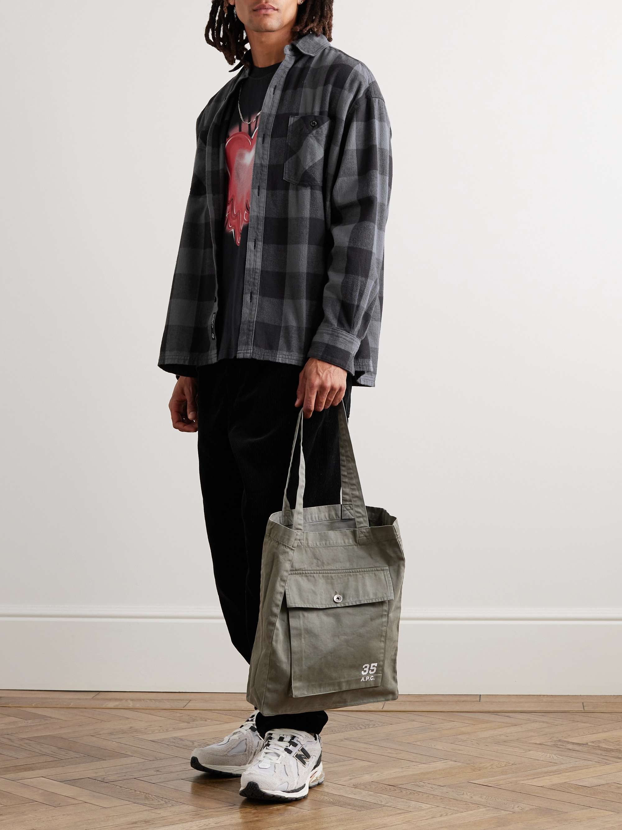 NEIGHBORHOOD Checked Brushed Cotton-Flannel Shirt