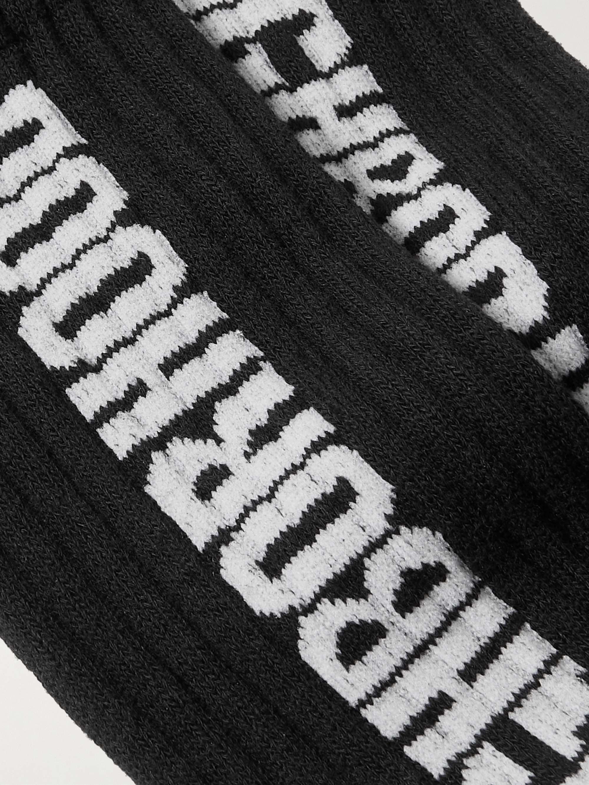 NEIGHBORHOOD Logo-Intarsia Cotton-Blend Socks