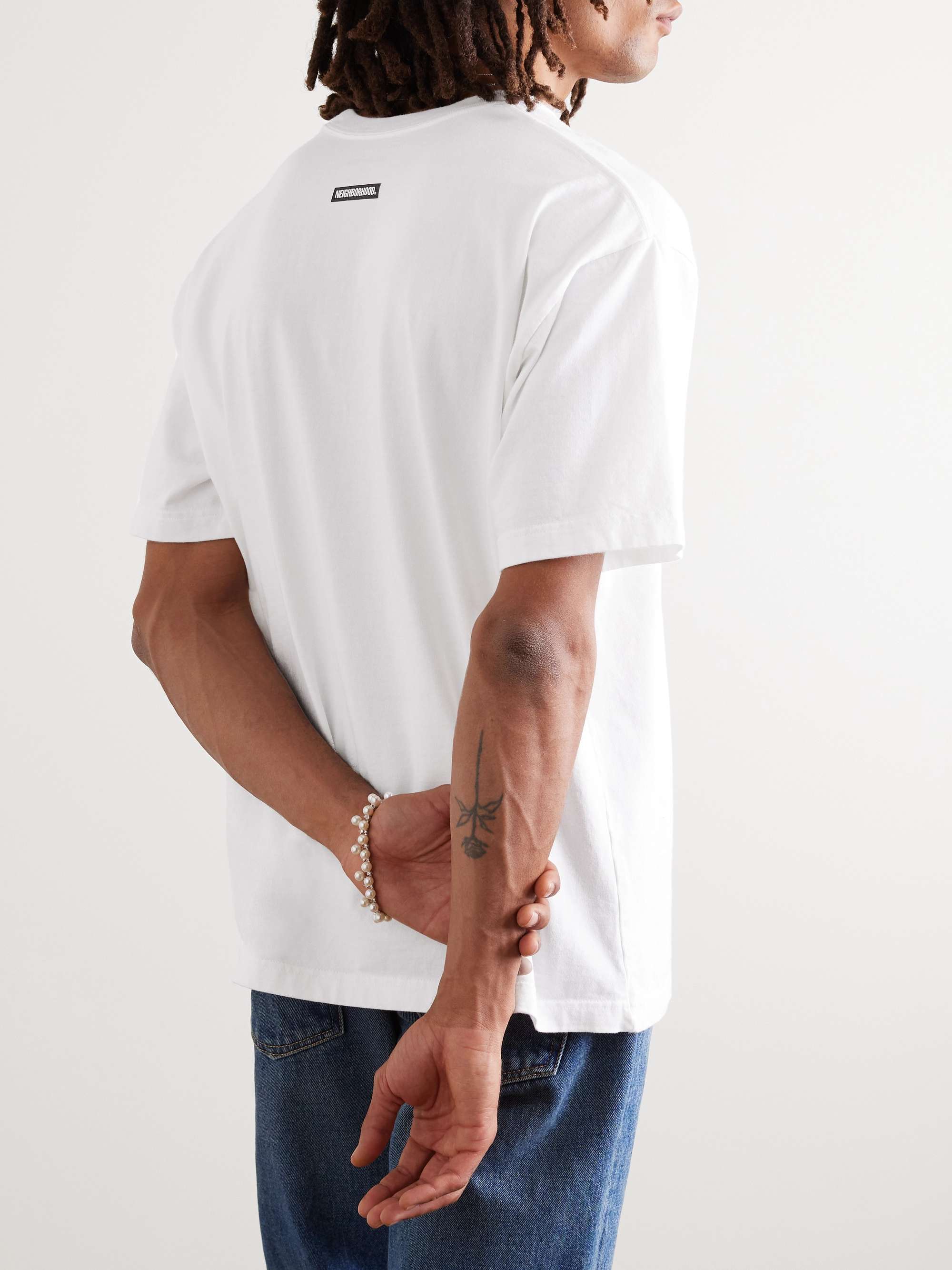 NEIGHBORHOOD + ghost Logo-Print Cotton-Jersey T-Shirt
