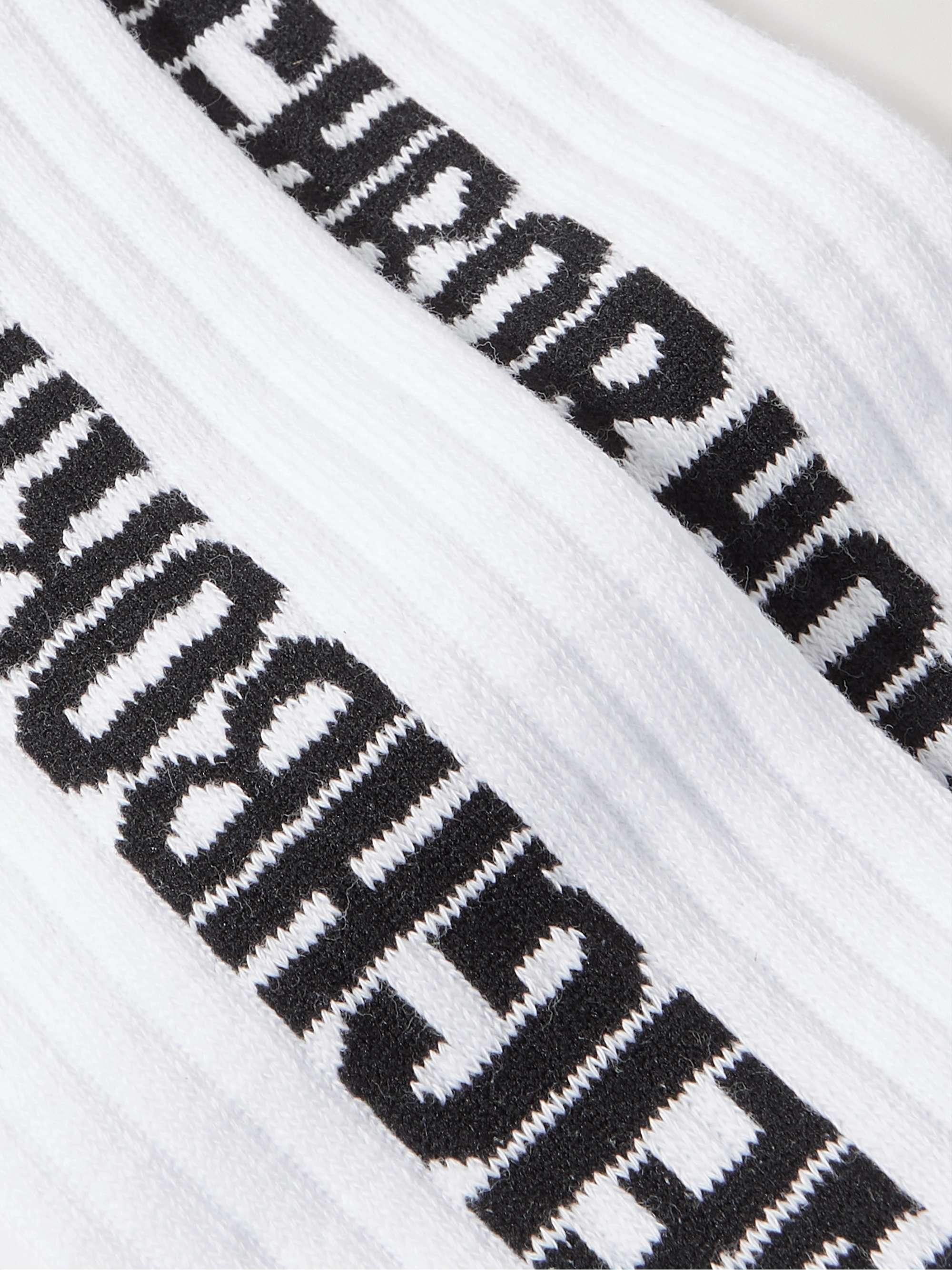 NEIGHBORHOOD Logo-Intarsia Cotton-Blend Socks