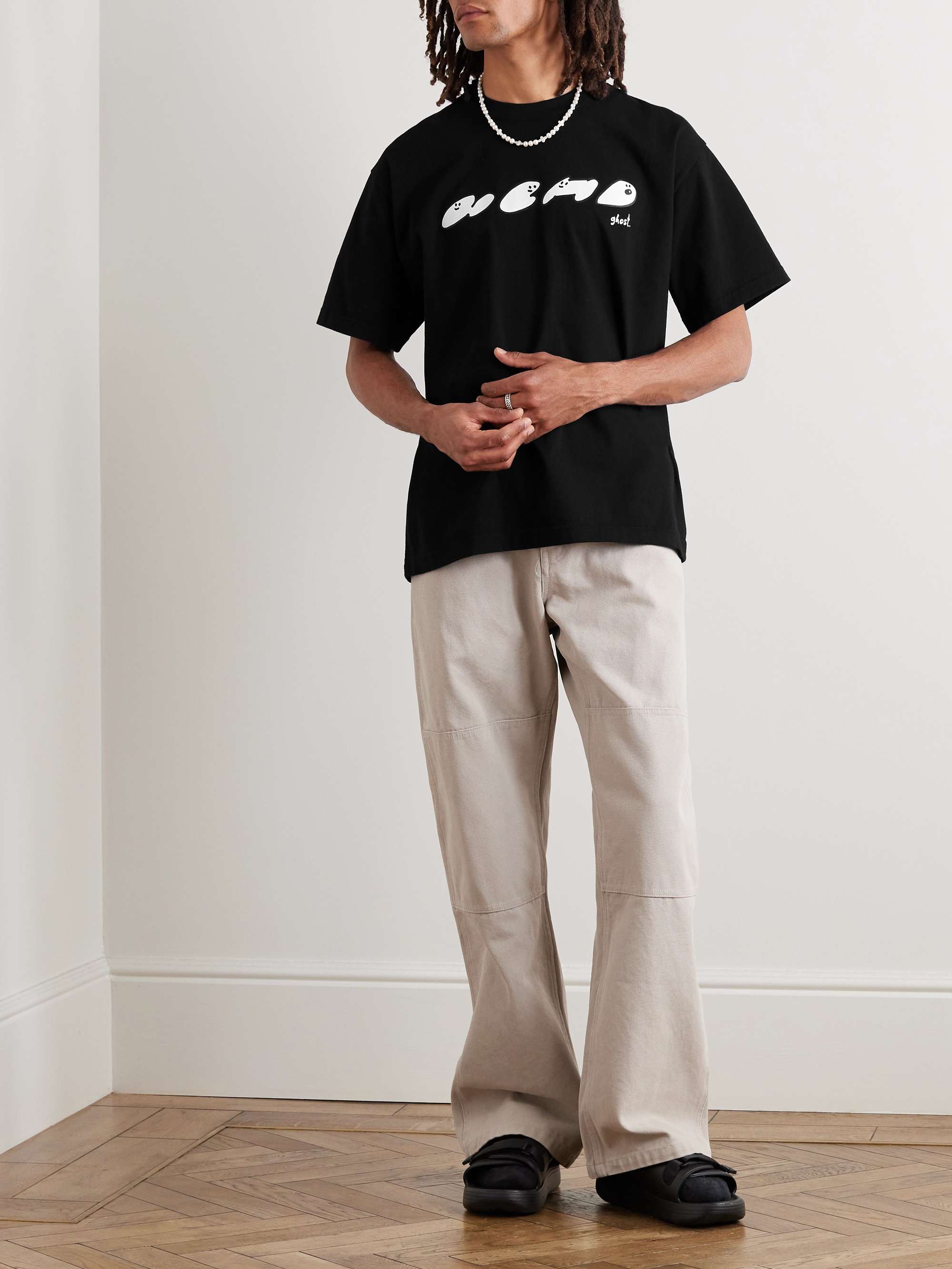 NEIGHBORHOOD + ghost Logo-Print Cotton-Jersey T-Shirt