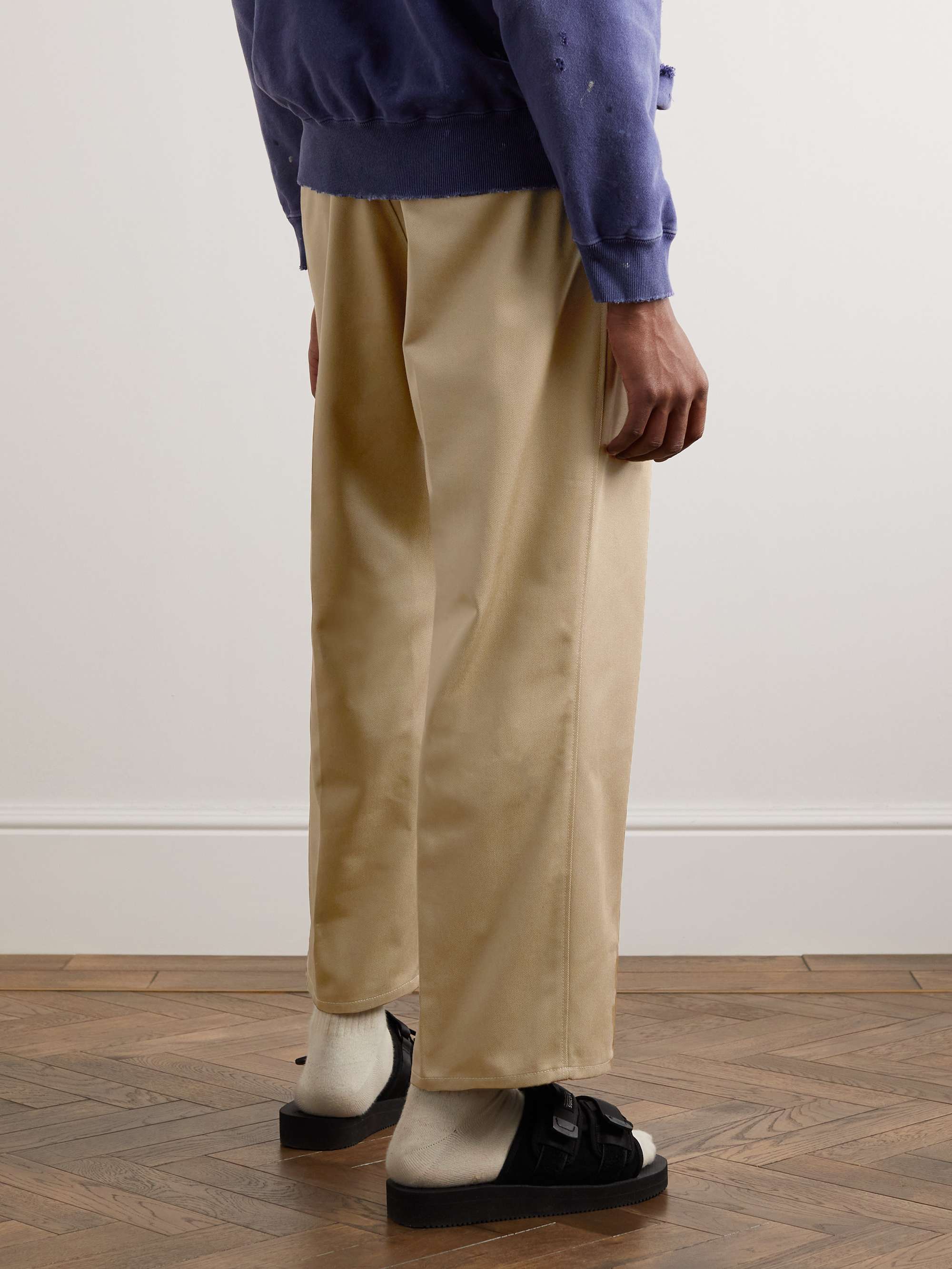 NEIGHBORHOOD Wide-Leg Pleated Drill Trousers