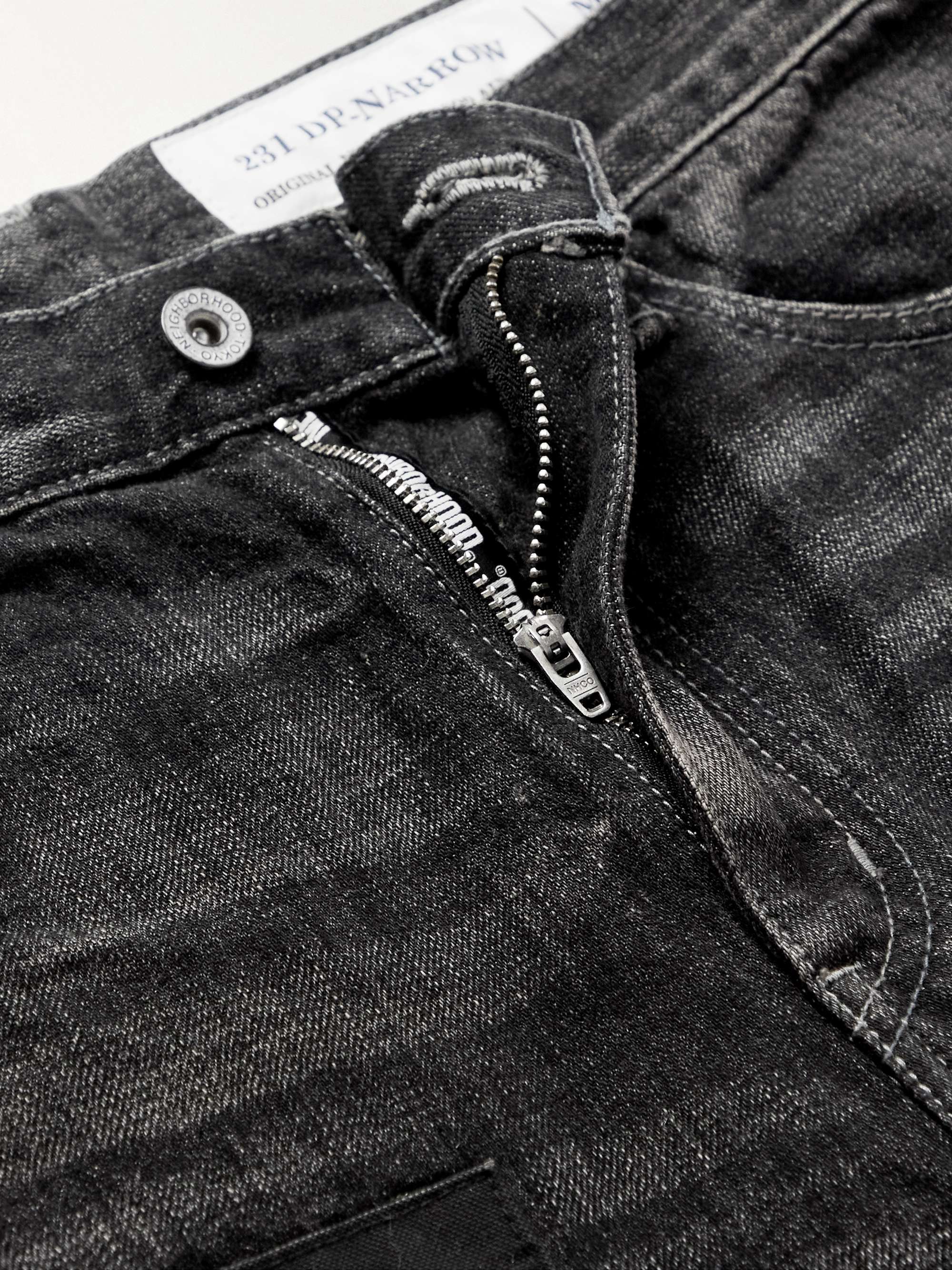 NEIGHBORHOOD Savage Slim-Fit Straight-Leg Patchwork Jeans