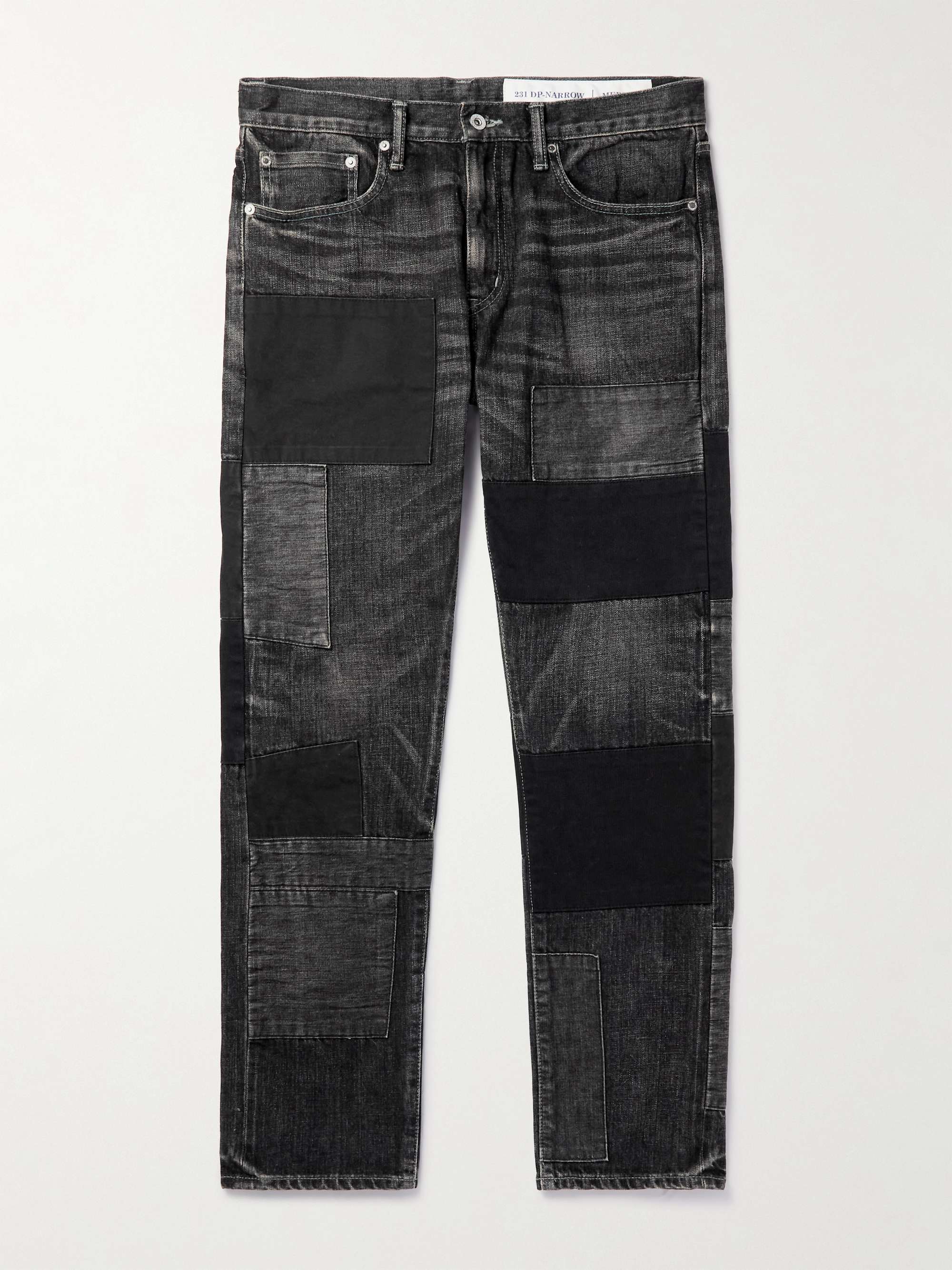 NEIGHBORHOOD Savage Slim-Fit Straight-Leg Patchwork Jeans