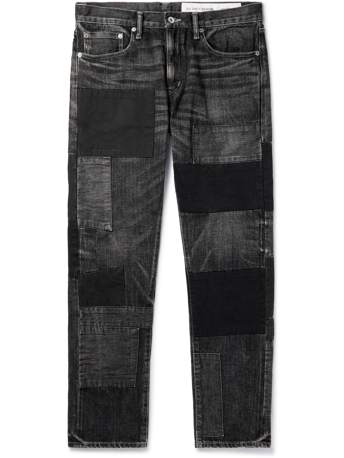 NEIGHBORHOOD SAVAGE SLIM-FIT STRAIGHT-LEG PATCHWORK JEANS