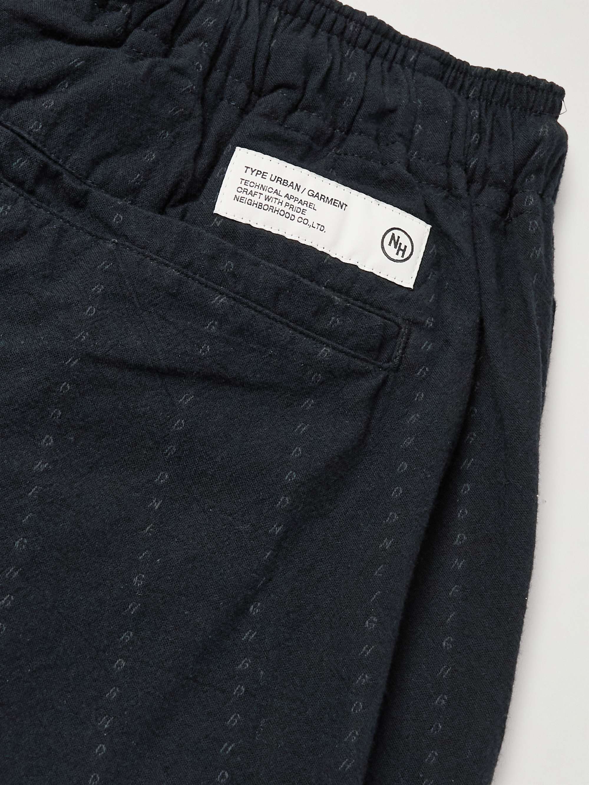NEIGHBORHOOD Dobby Tapered Embroidered Cotton-Fleece Sweatpants