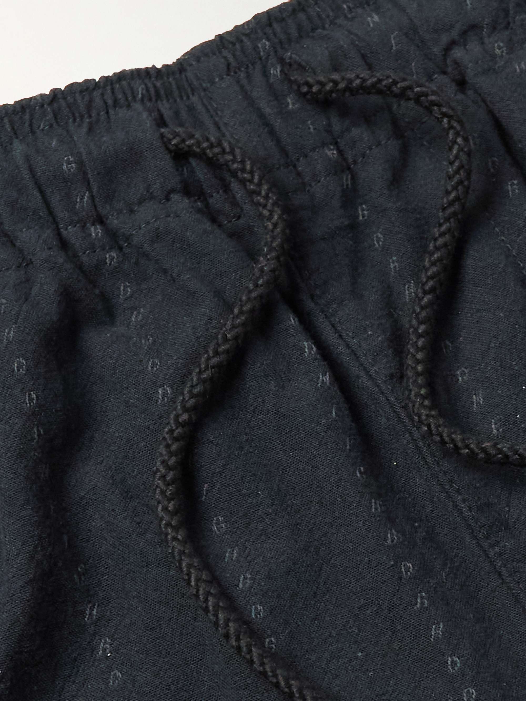 NEIGHBORHOOD Dobby Tapered Embroidered Cotton-Fleece Sweatpants