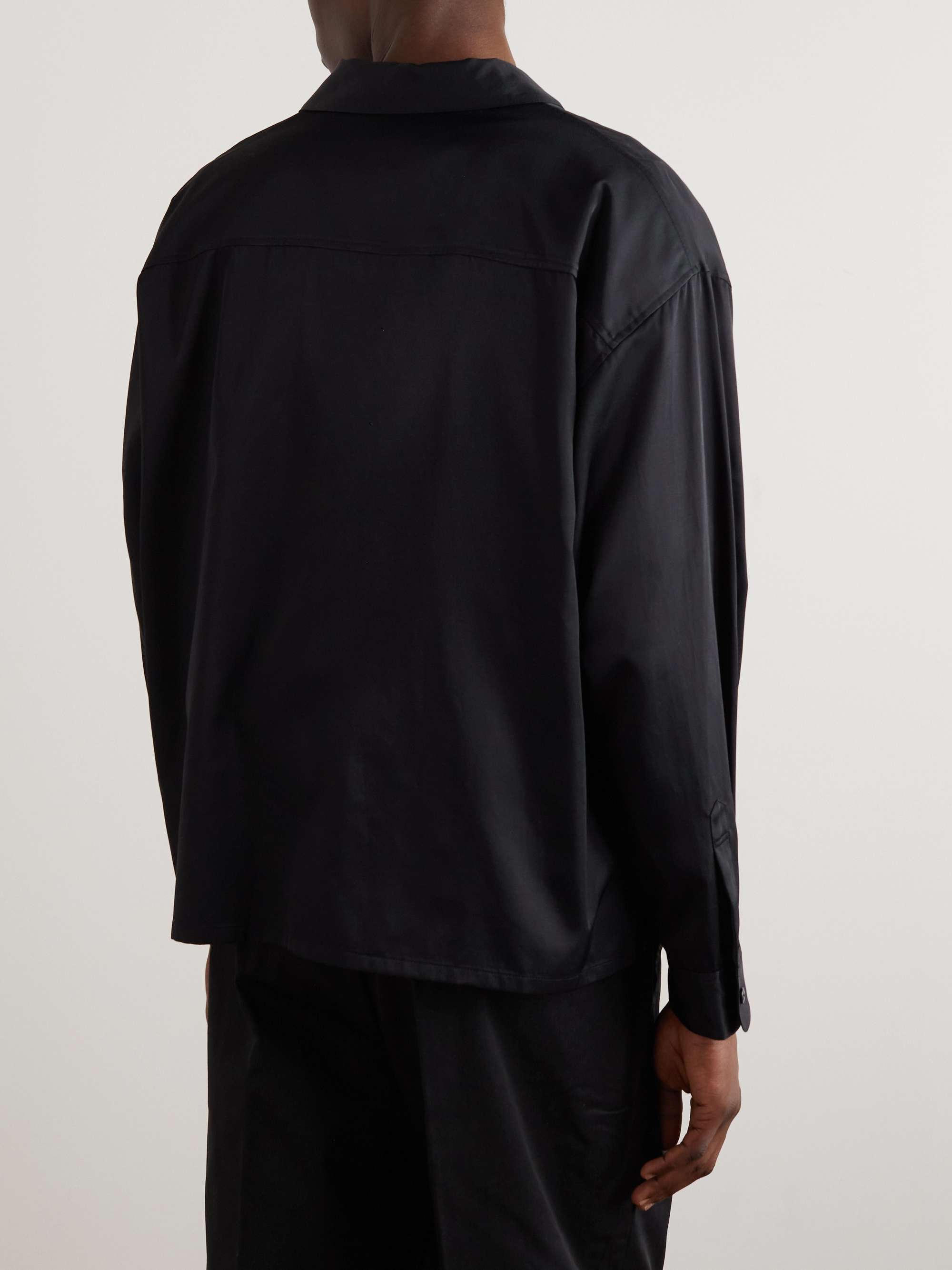 NEIGHBORHOOD Logo-Embroidered Two-Tone Twill Shirt