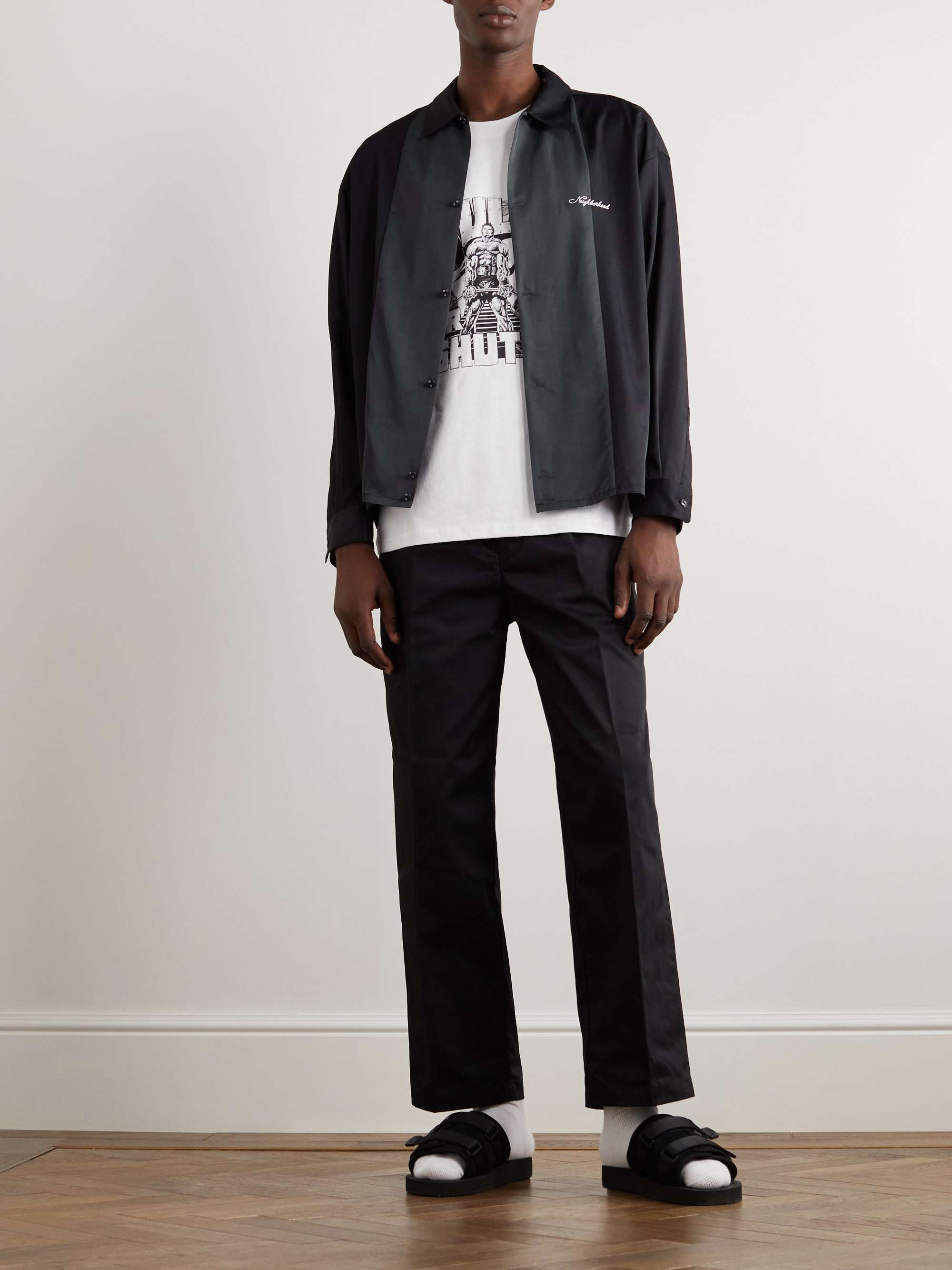 NEIGHBORHOOD Logo-Embroidered Two-Tone Twill Shirt
