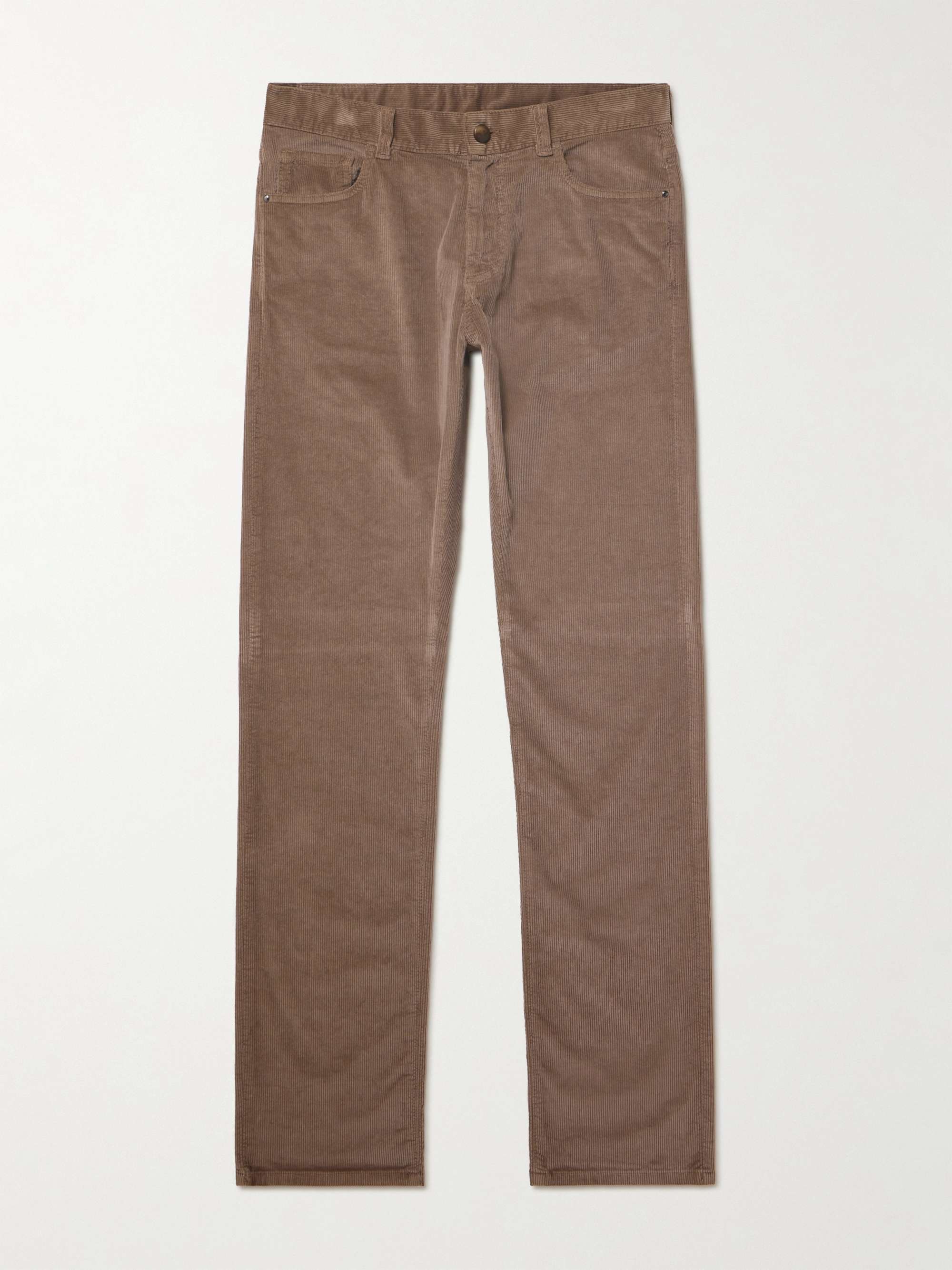 CANALI Slim-Fit Stretch-Cotton and Modal-Blend Corduroy Trousers for ...