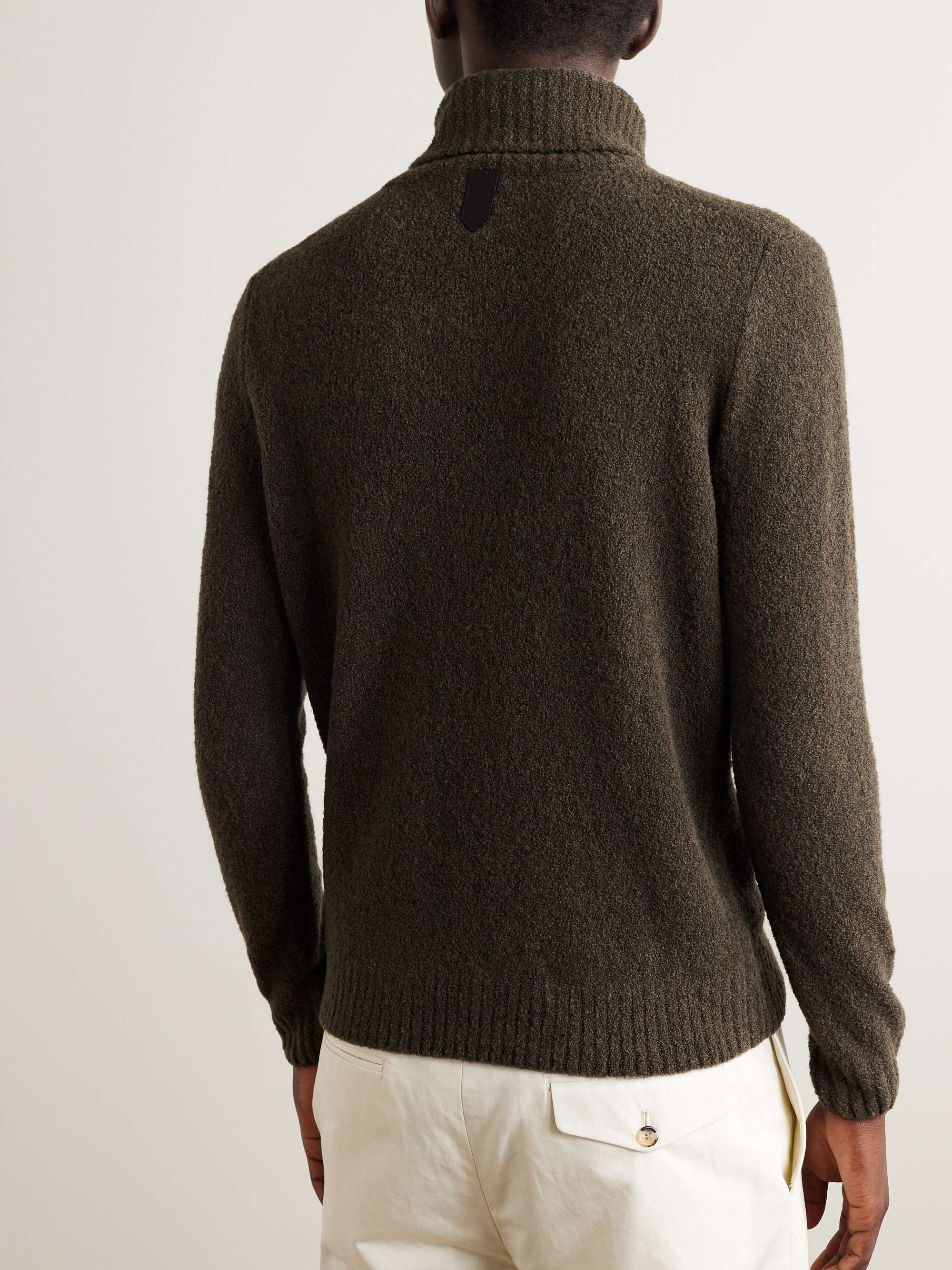 CANALI Wool-Blend Bouclé Rollneck Sweater for Men | MR PORTER